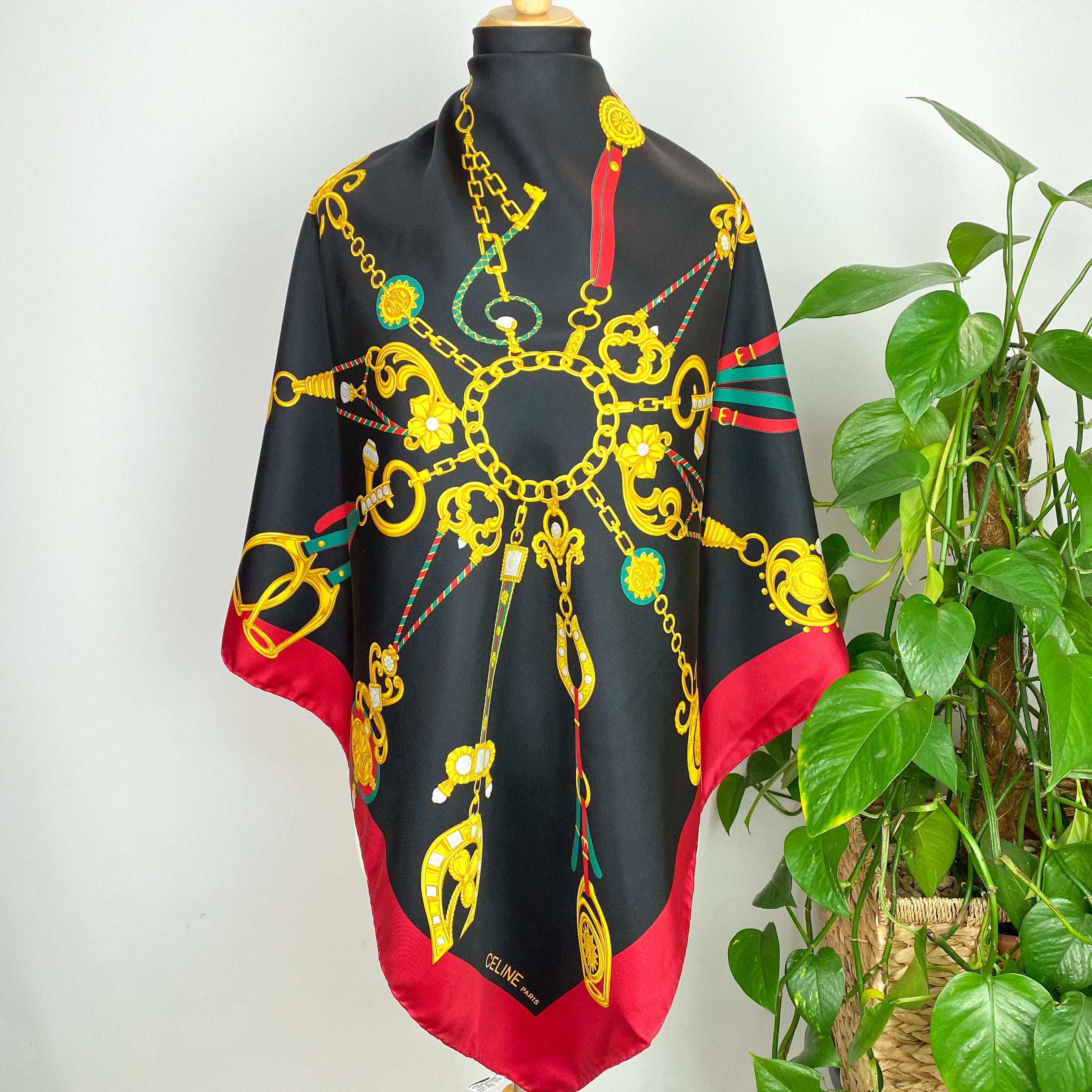 Pristine Celine Designer Silk Scarf