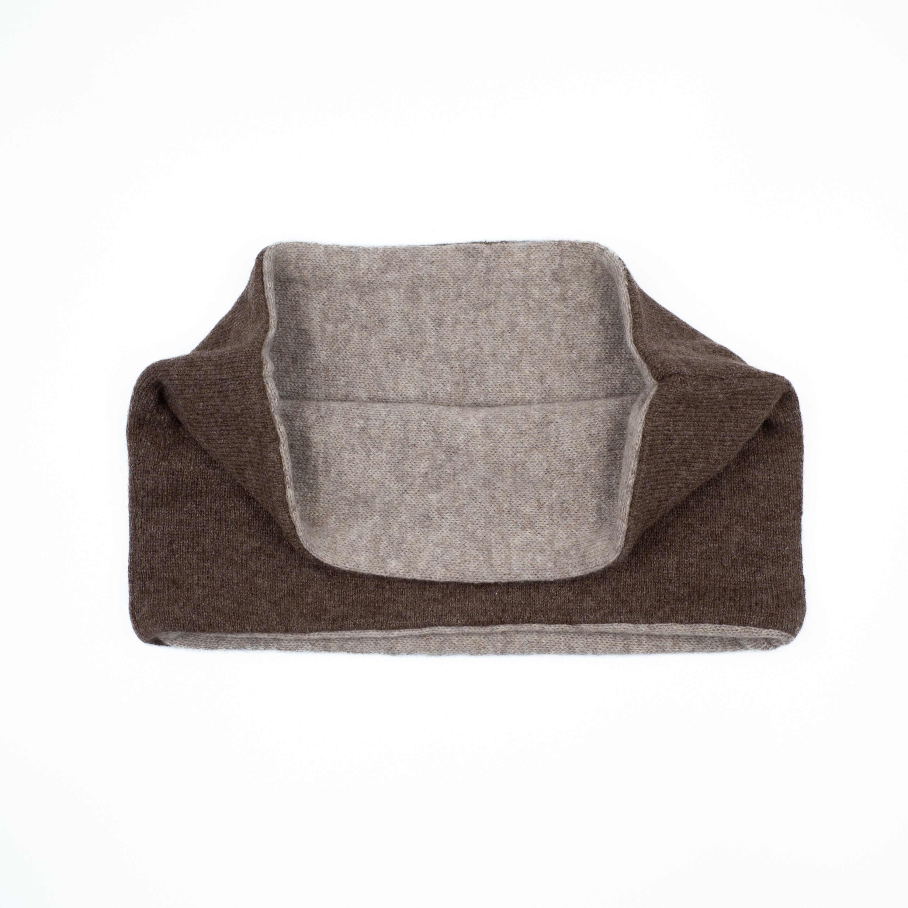 Men’s Mole Brown and Taupe Neck Warmer