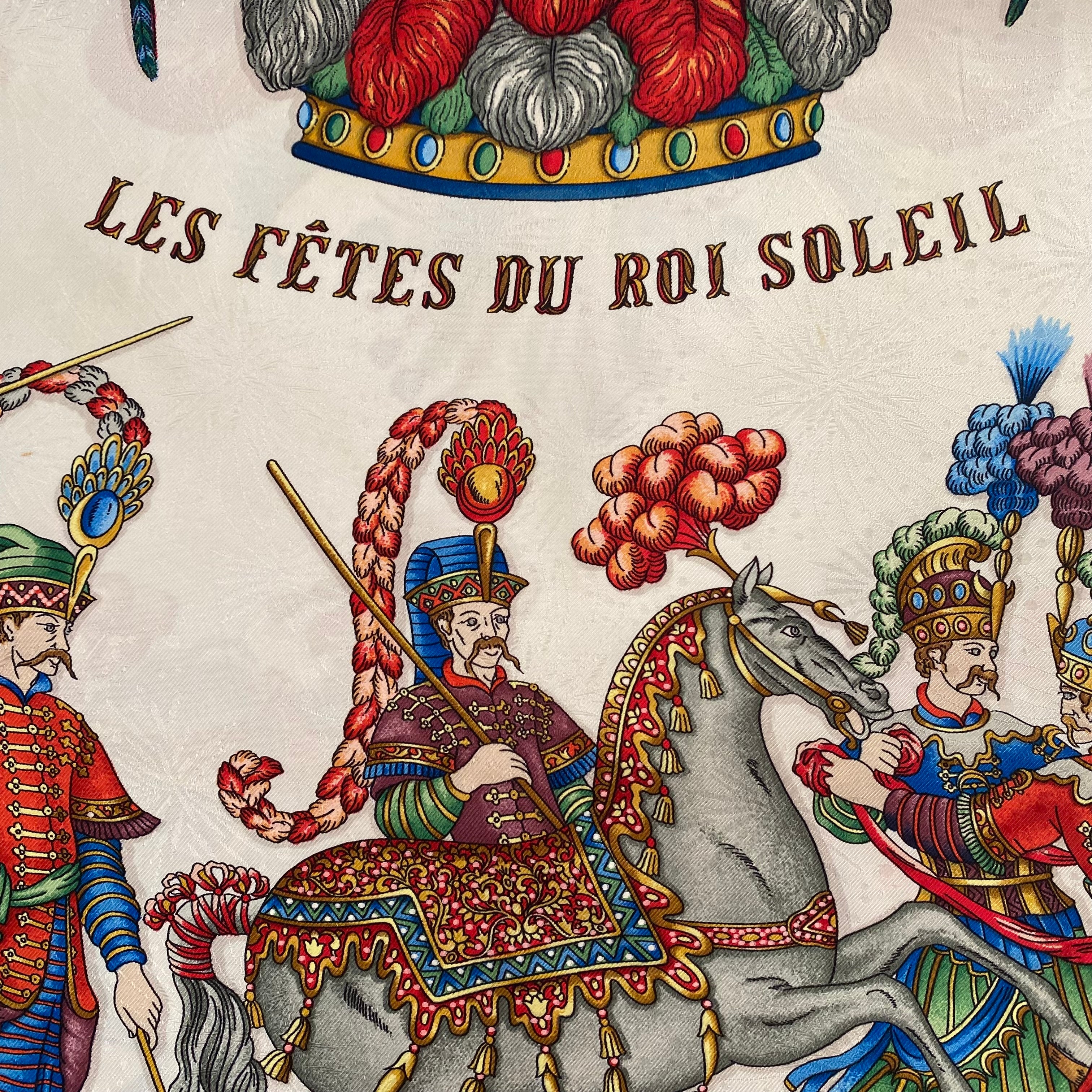Hermès Les Fêtes du Roi Soleil Silk Scarf