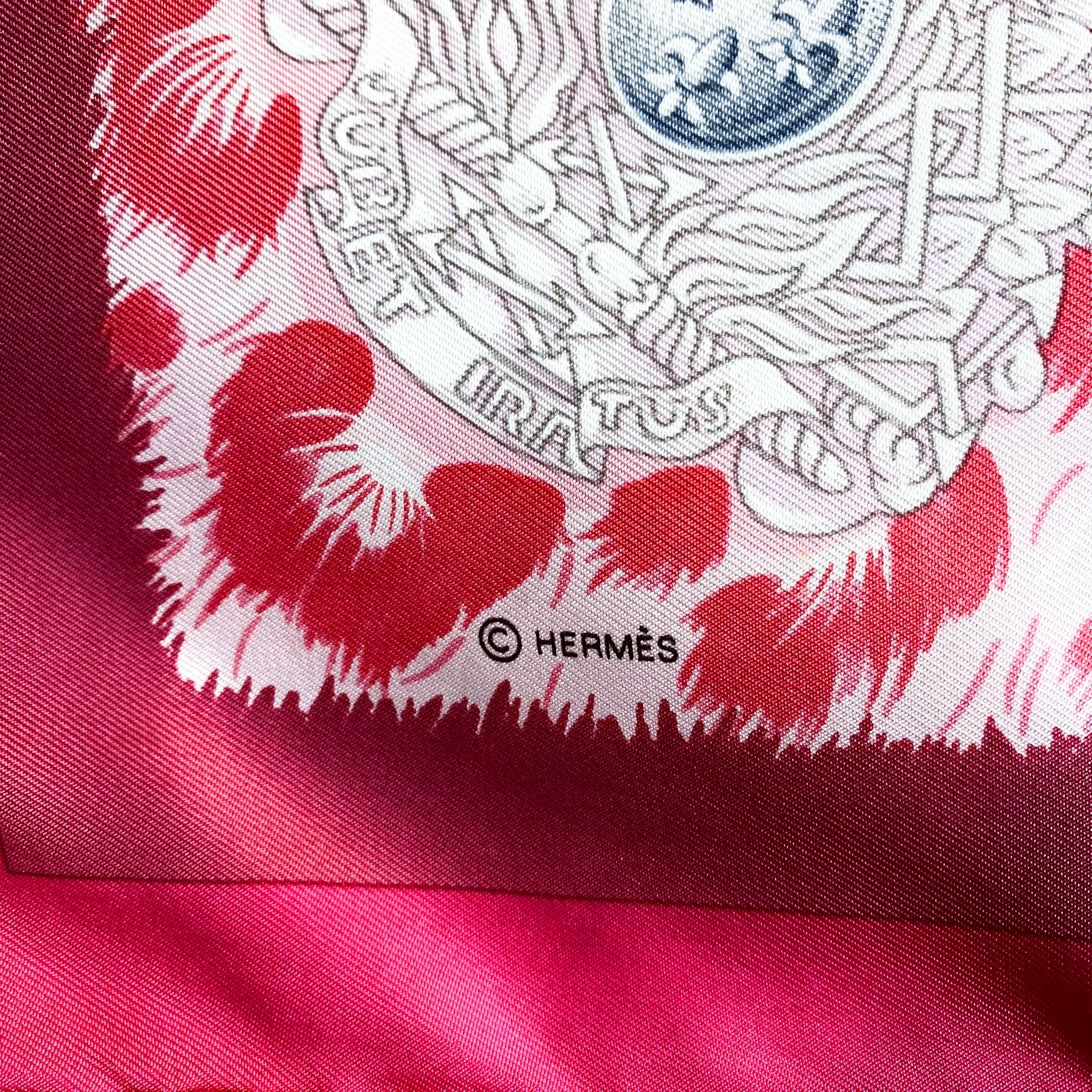 Immaculate Boxed Hermes Casques et Plumets Designer Silk Scarf