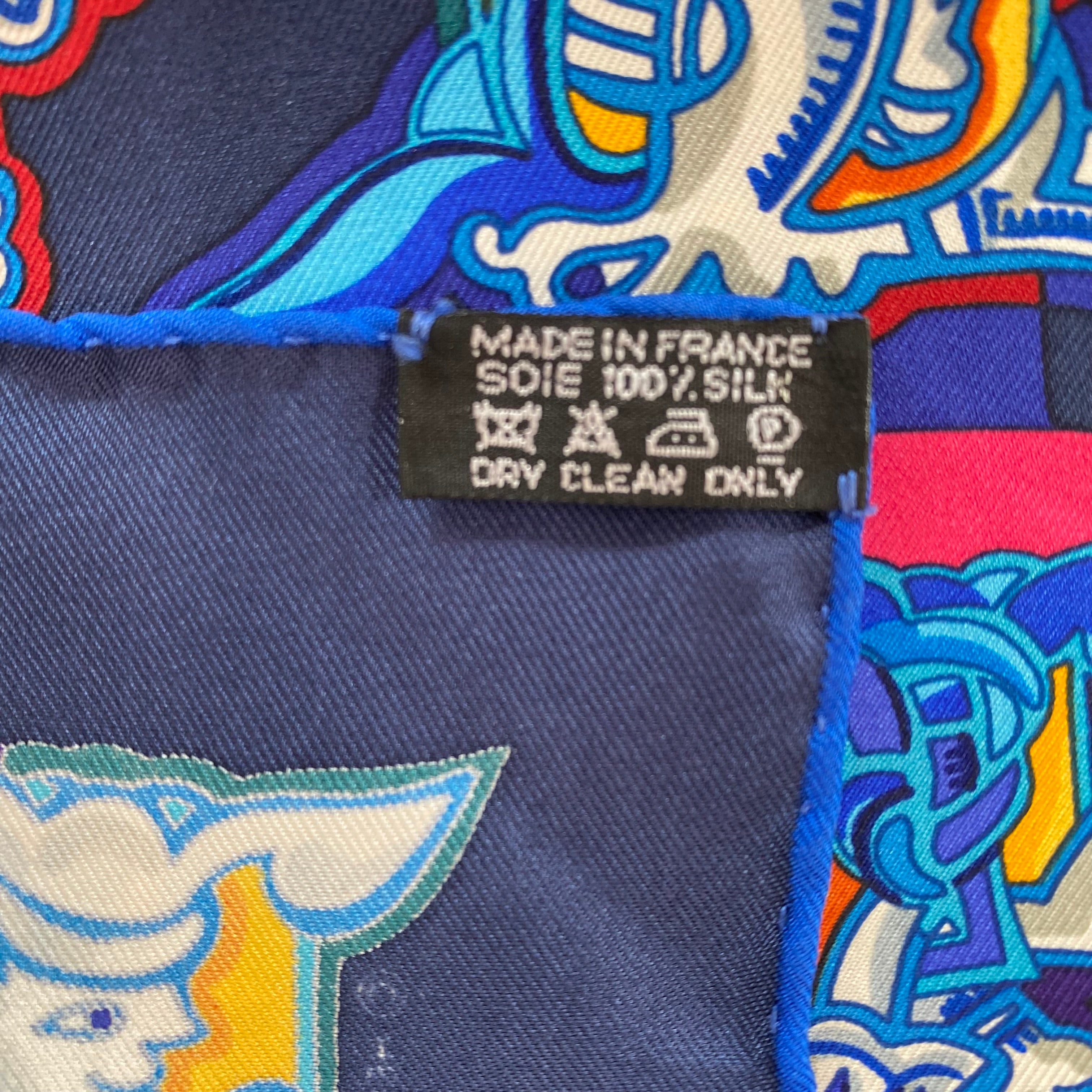 Boxed Hermès Alphabet Russe Silk Scarf Rare