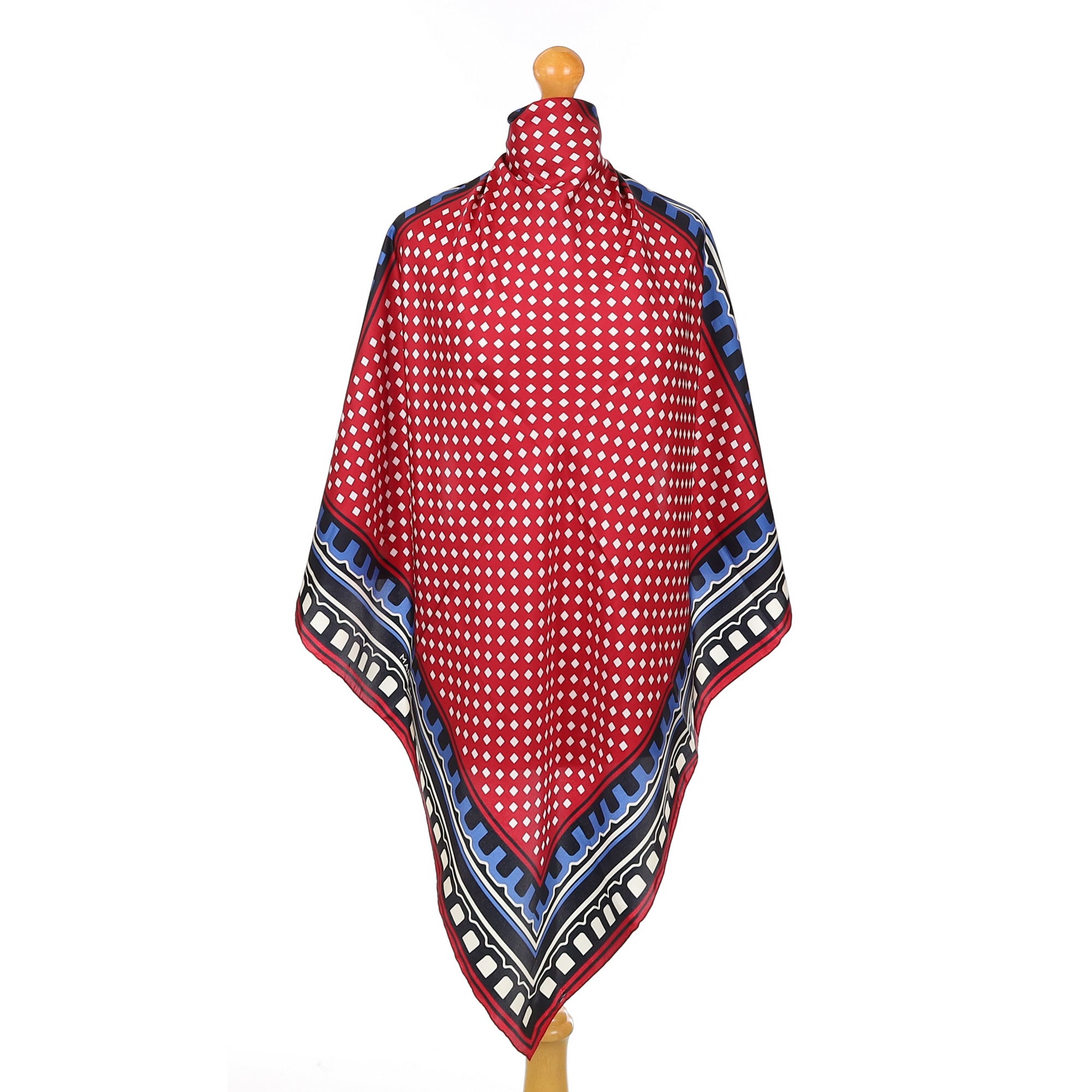 Marella Red and Blue Silk Scarf