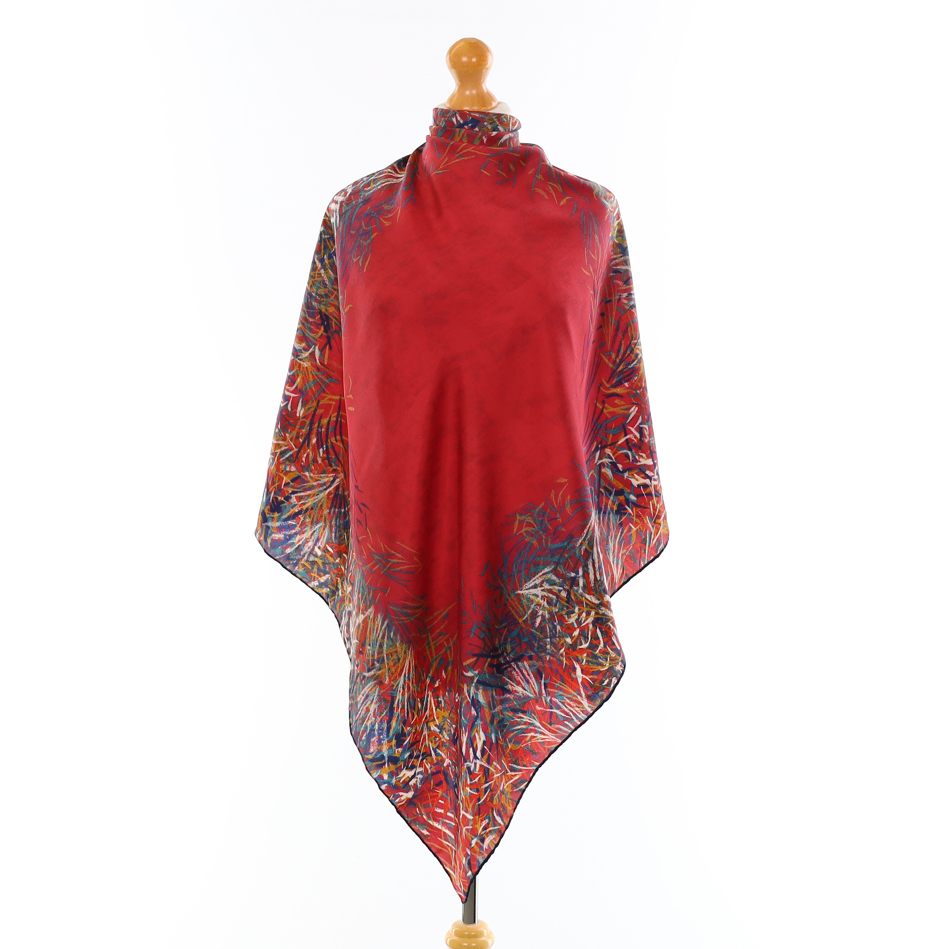 Colourful Abstract Silk Scarf