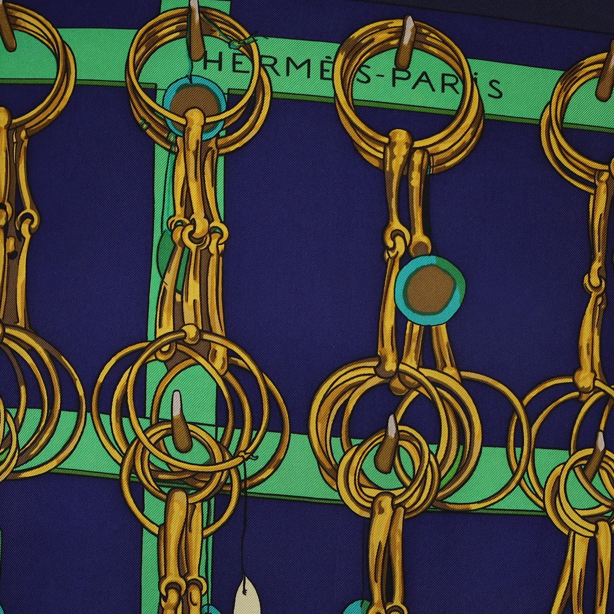 Hermès Mors & Filets Silk Scarf