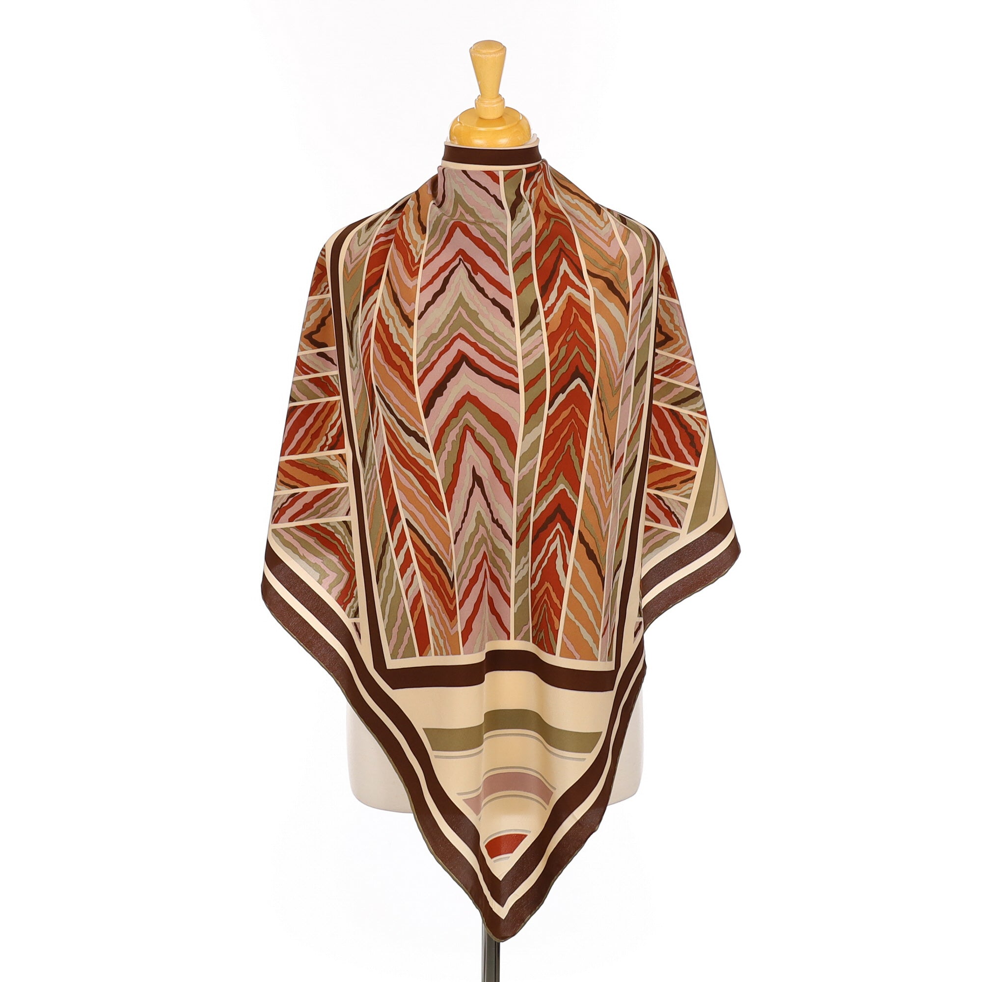 Allander Abstract Striped Vintage Silk Scarf
