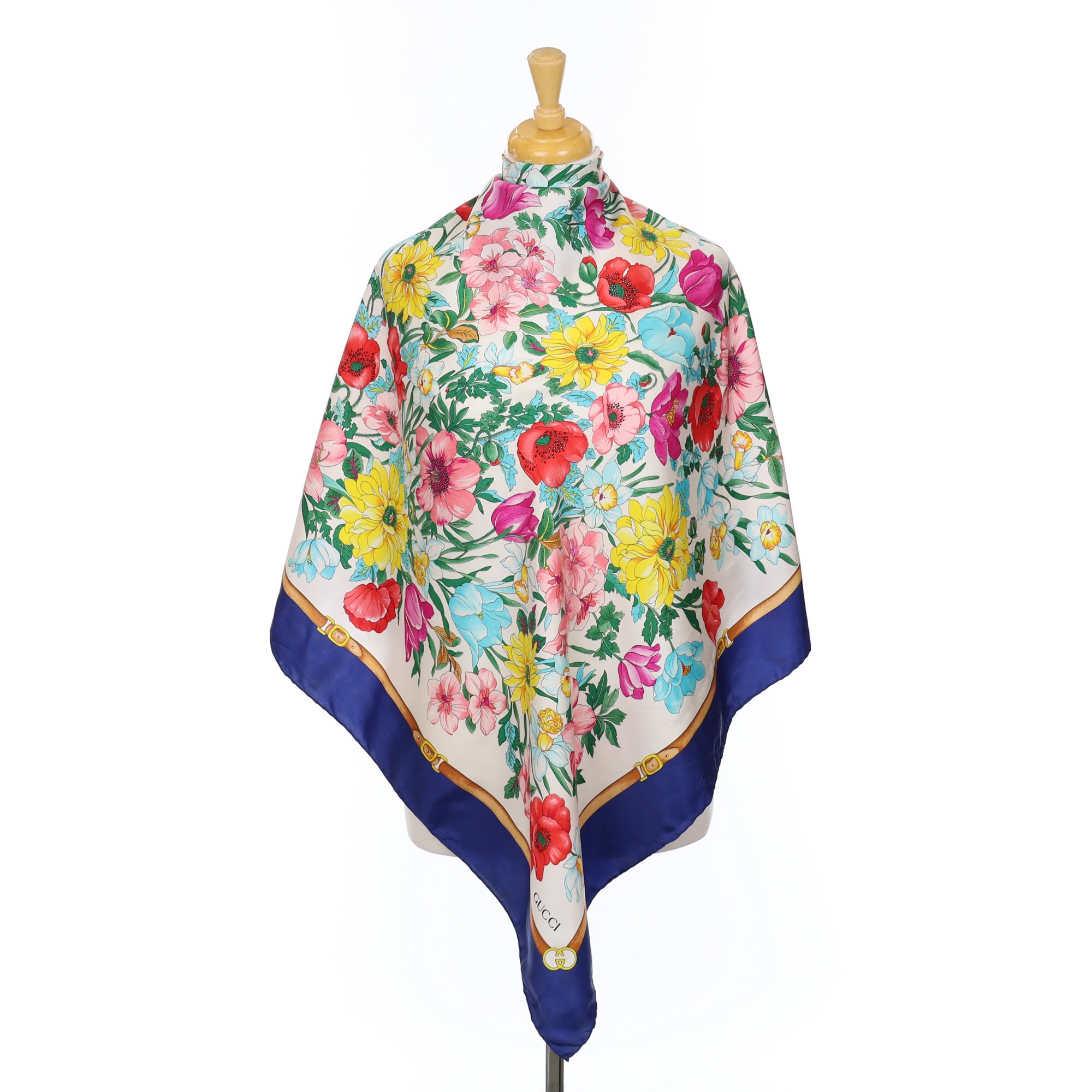 Gucci Floral Vintage Silk Scarf
