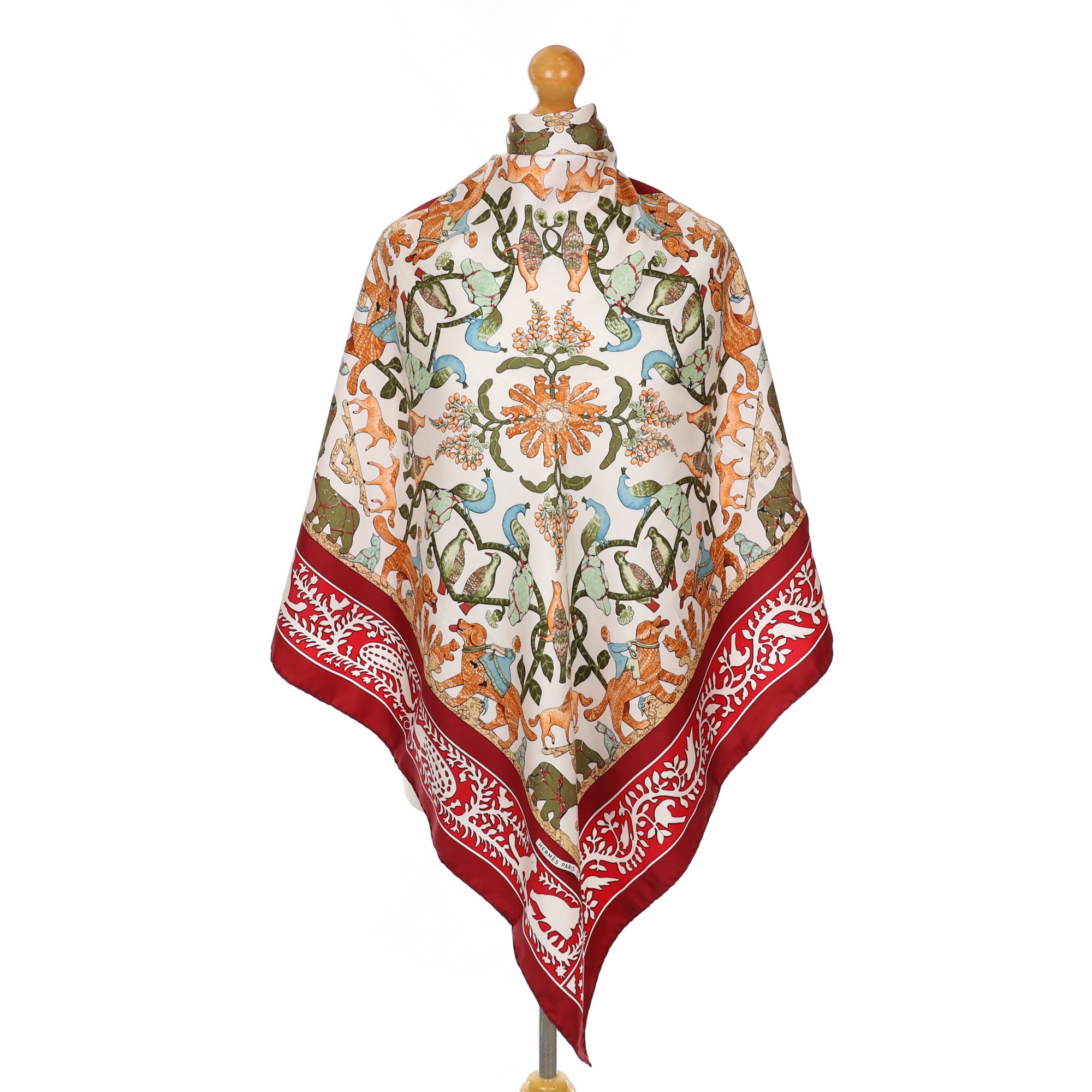 Immaculate Hermès Early America Silk Scarf Rare