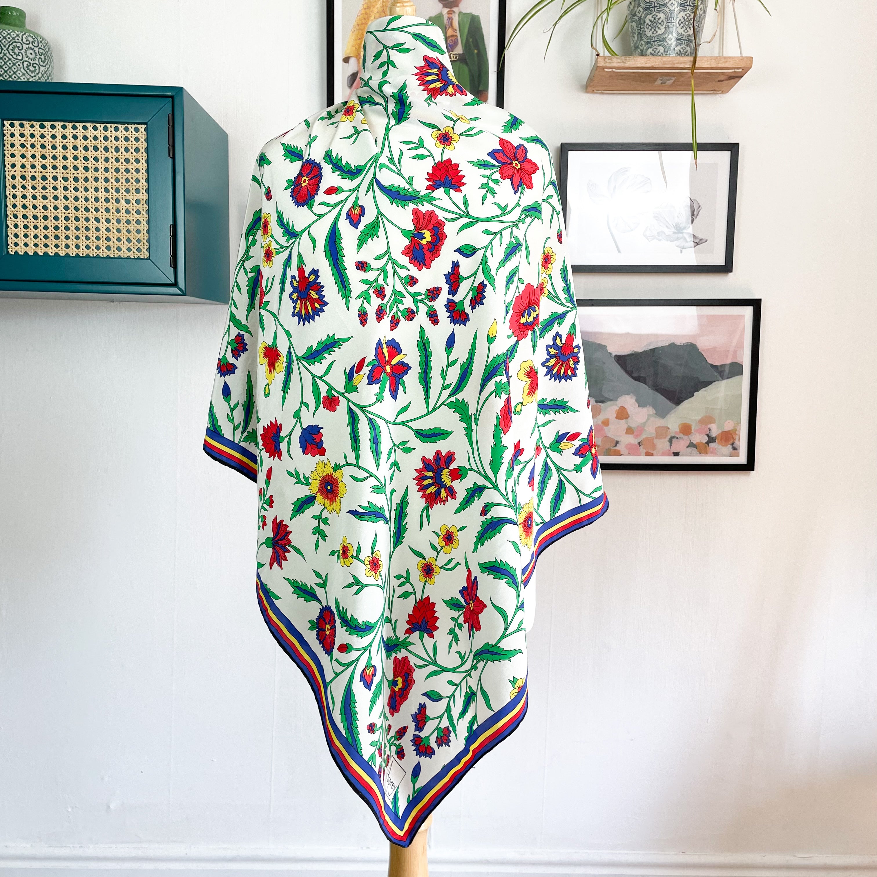 Asprey Floral Designer Silk Scarf
