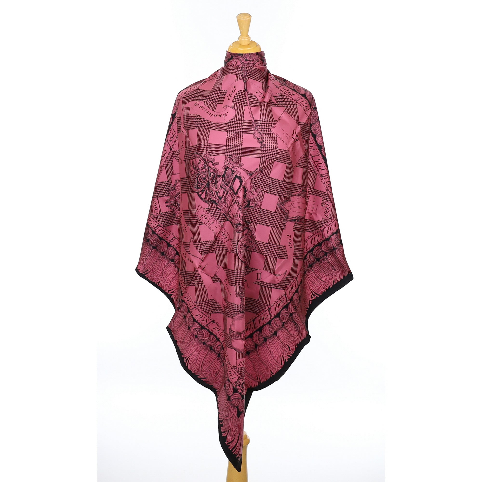 Caroline Charles Queen Elizabeth Ruby Jubilee Silk Scarf