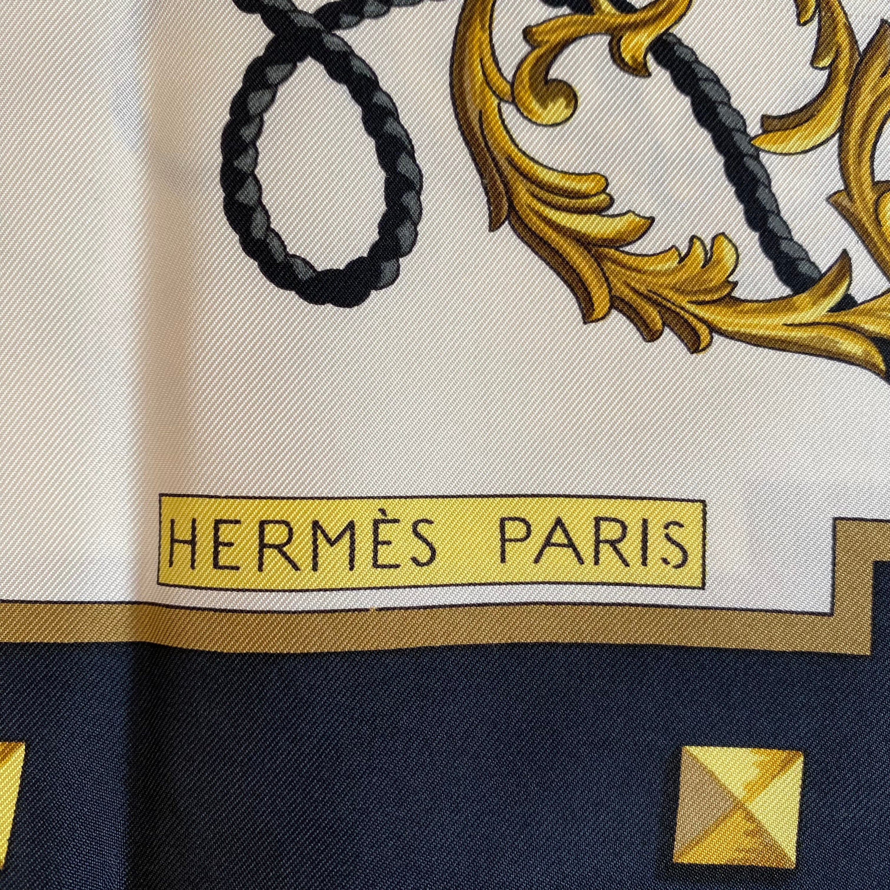 Hermès Les Clefs Designer Silk Scarf