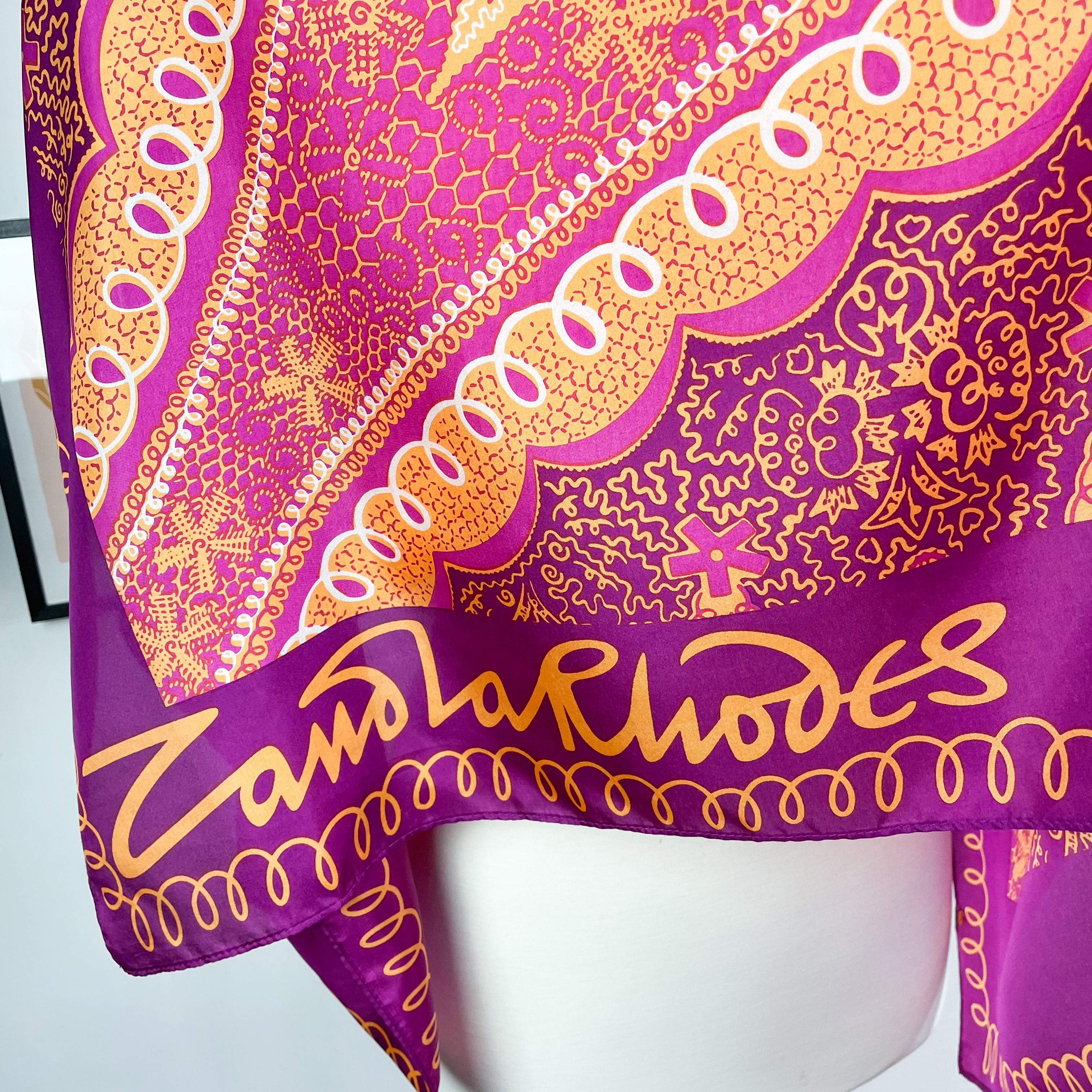 Extra Large Zandra Rhodes Modern Silk Scarf