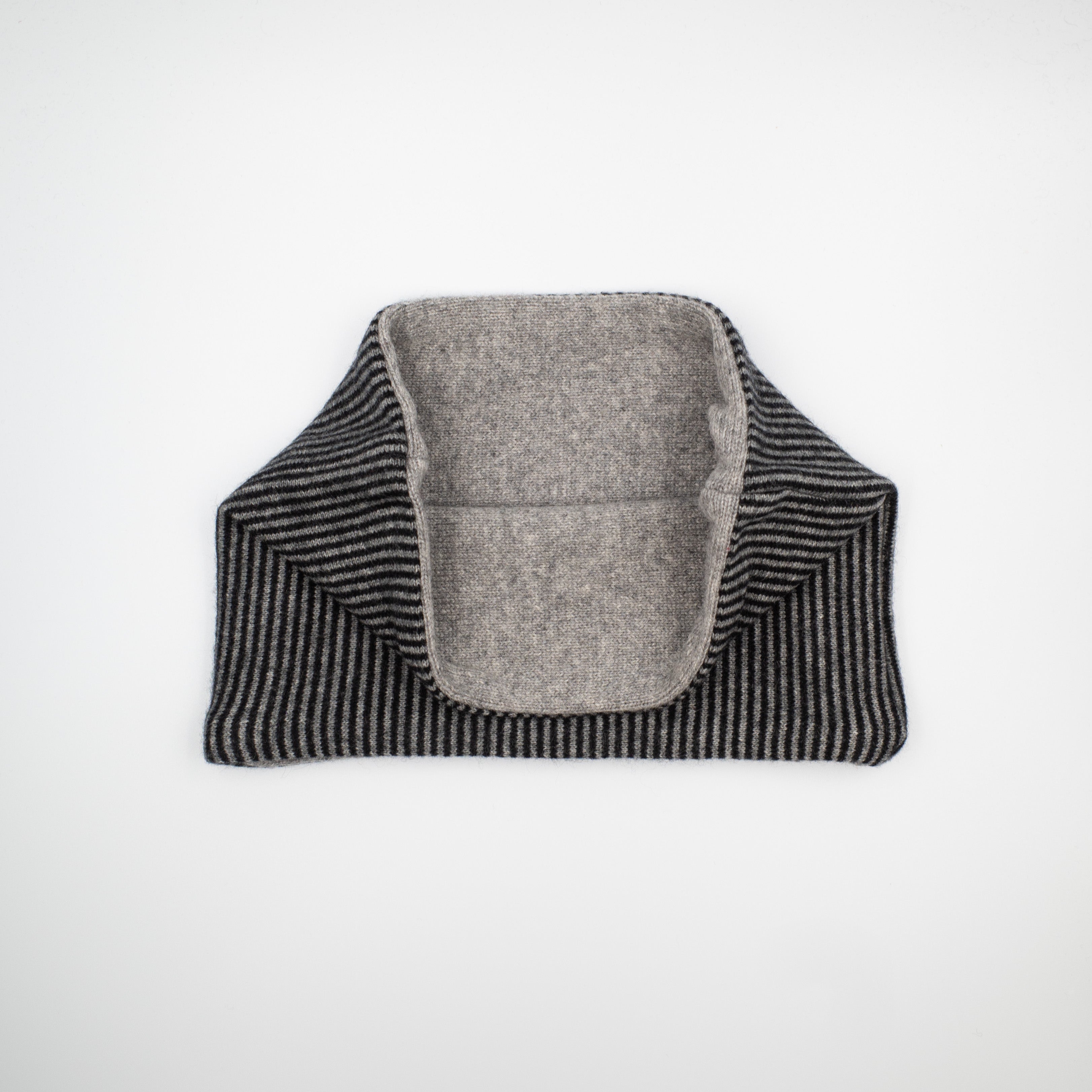 Men’s Grey and Black Stripe Neck Warmer