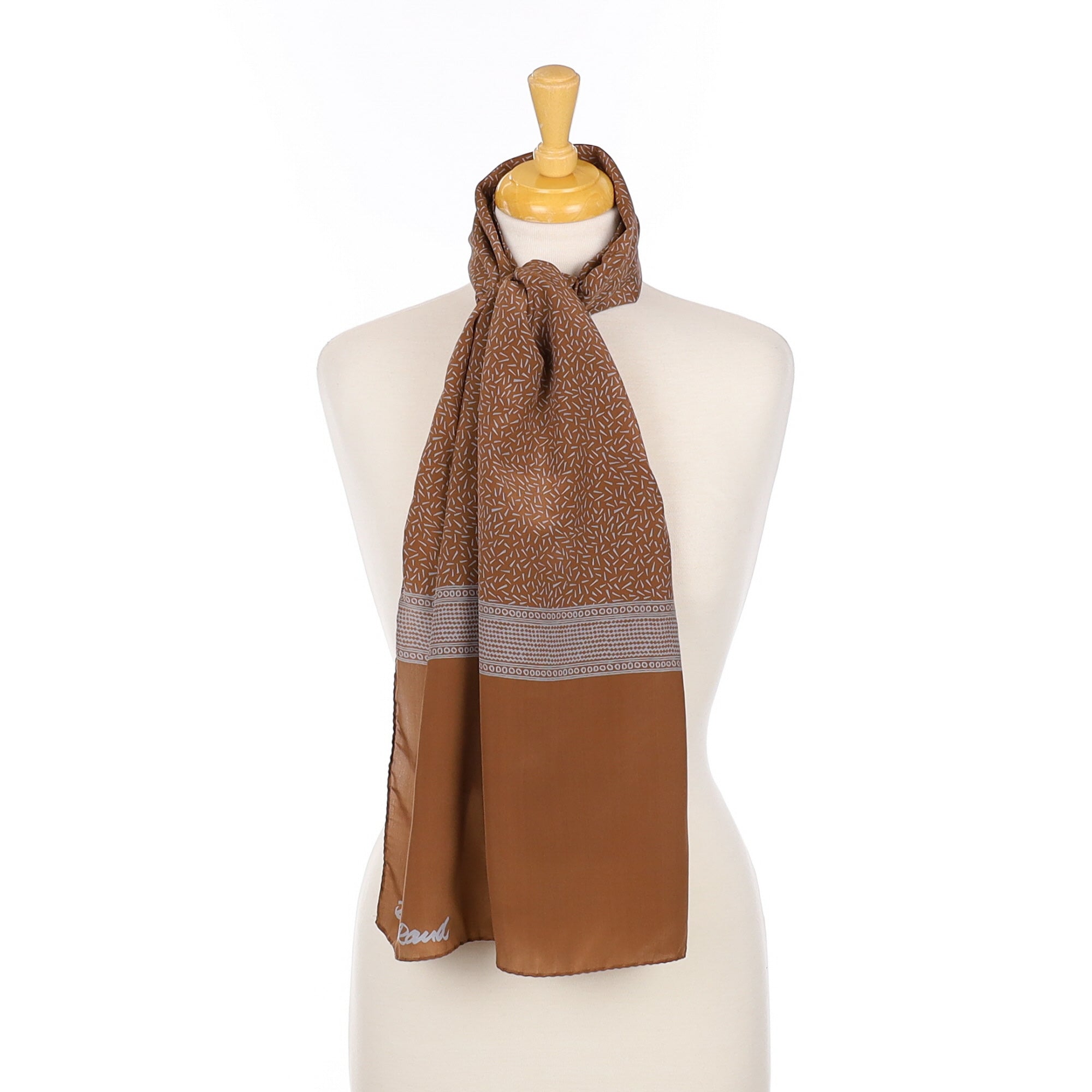 Brand New Bitte Kai Rand Brown Silk Scarf