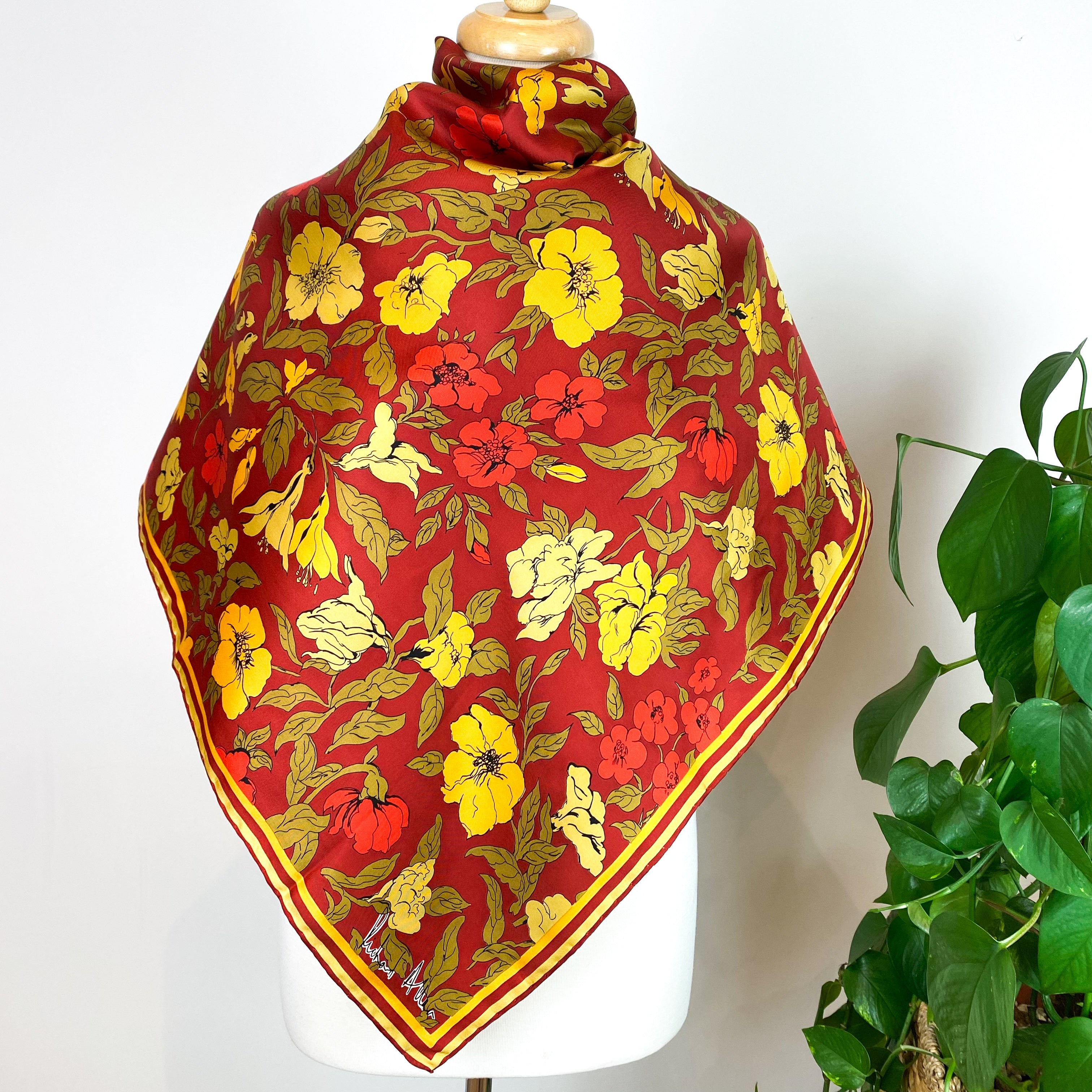 Richard Allan Botanical Vintage Silk Scarf