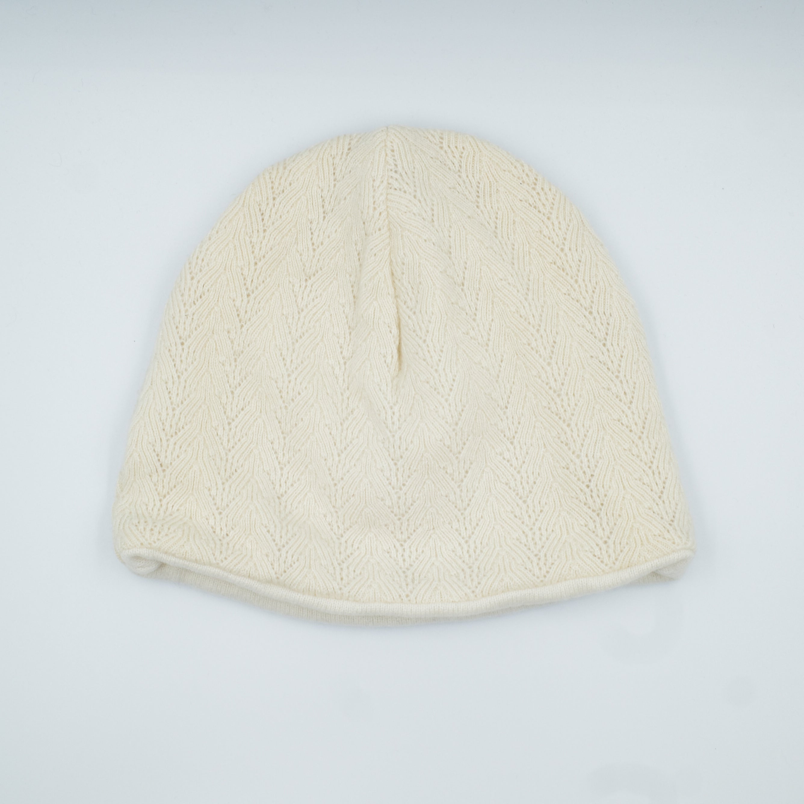 Cream Cashmere Beanie Hat