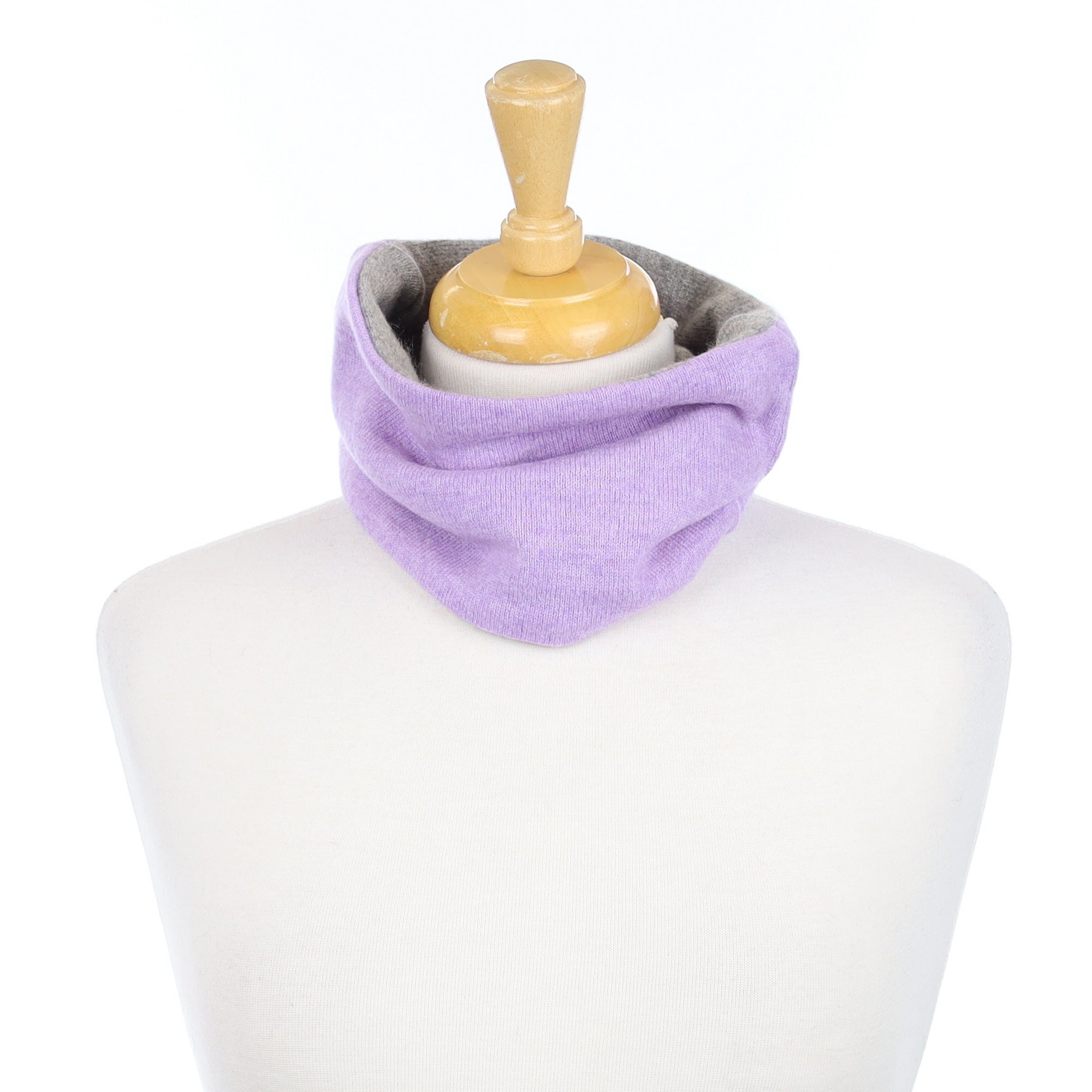Lavender Purple and Grey Neck Warmer