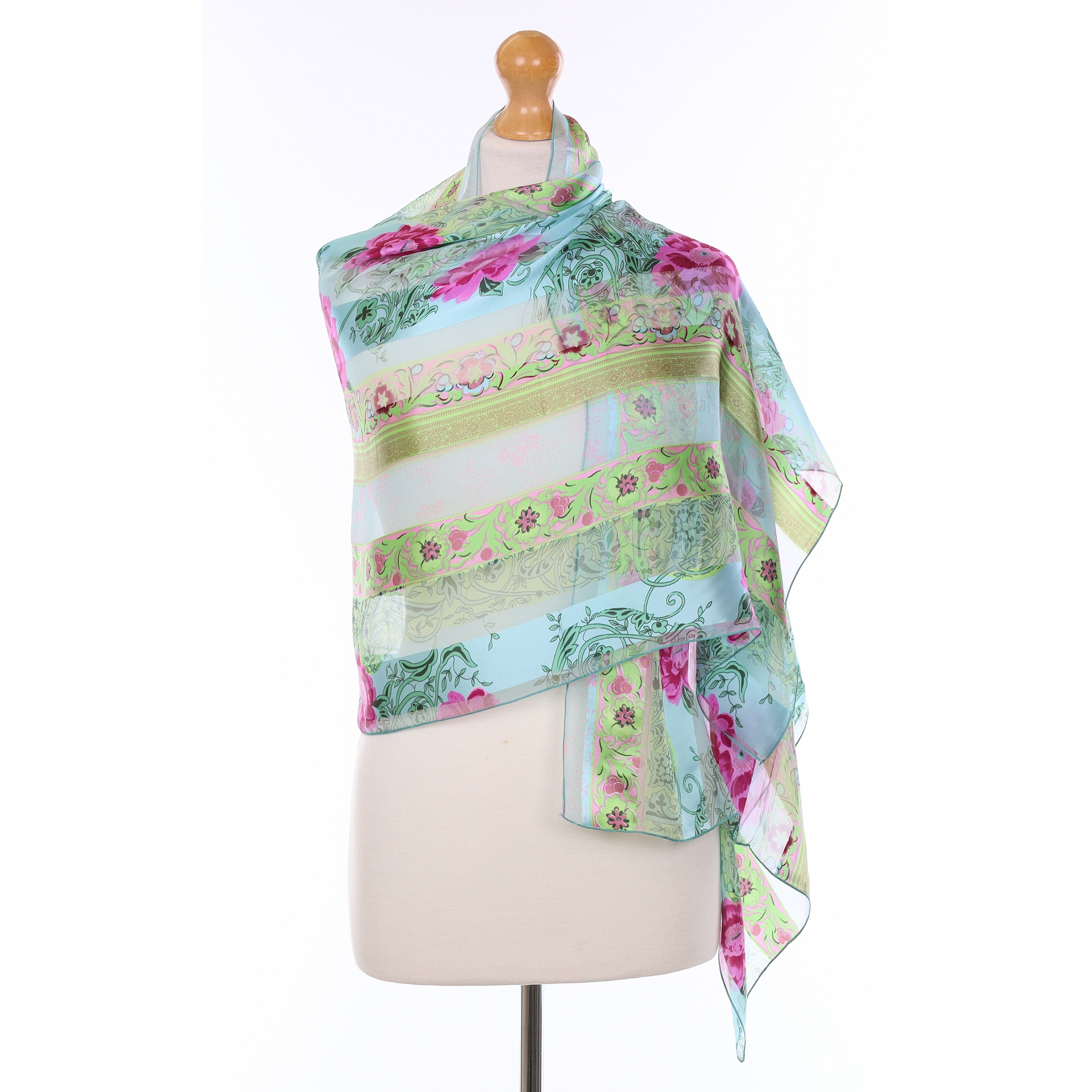 Marc Rozier Floral Silk Scarf