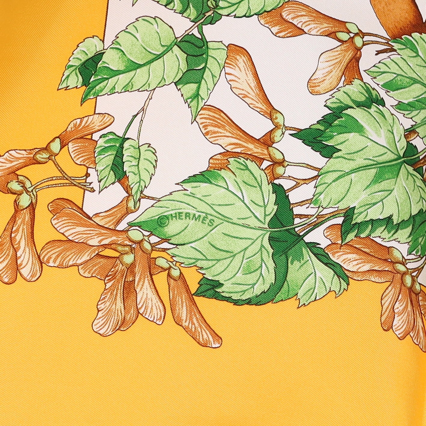 Brand New Boxed Hermès Au Coeur des Bois Silk Scarf