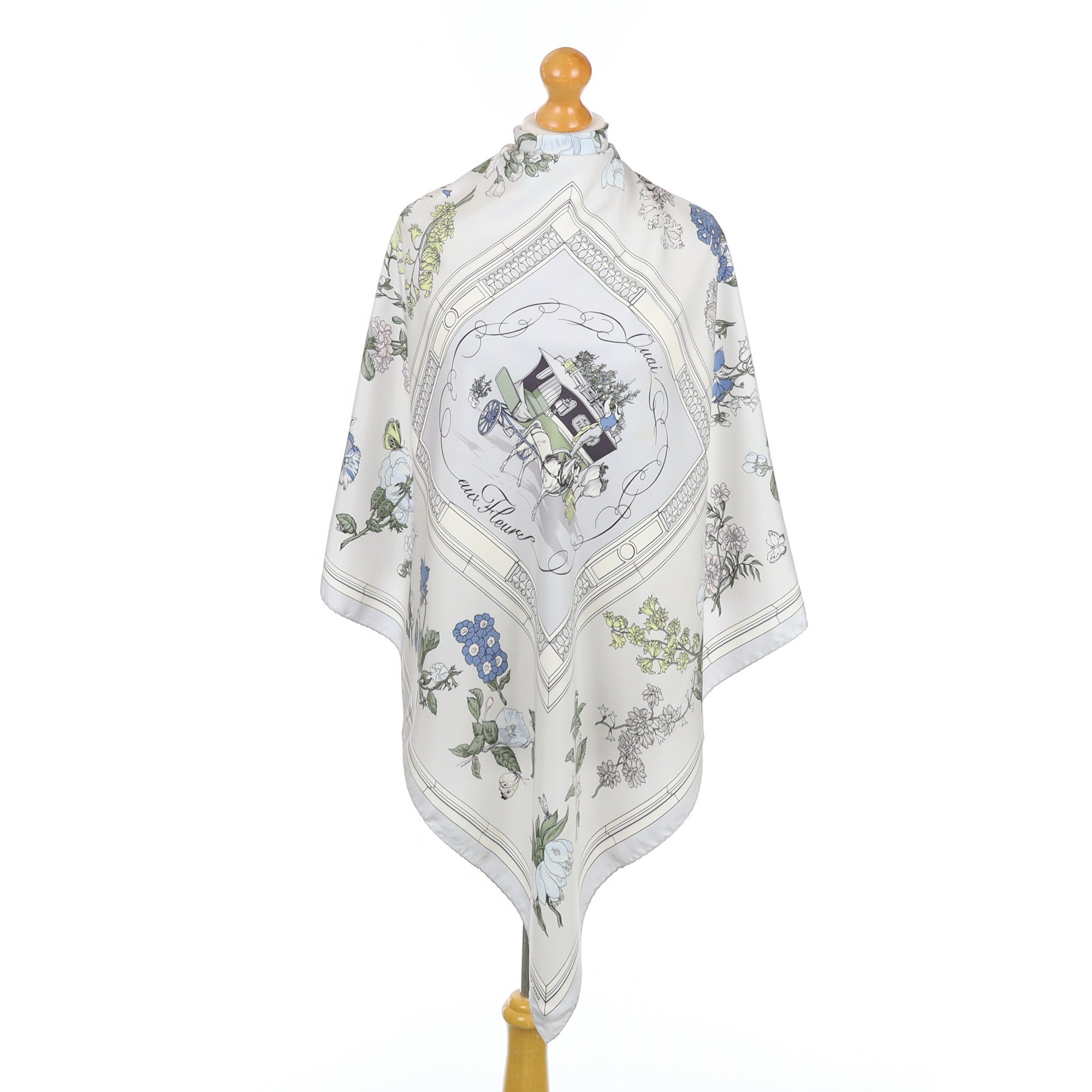 Hermès Quai Aux Fleurs Designer Silk Scarf