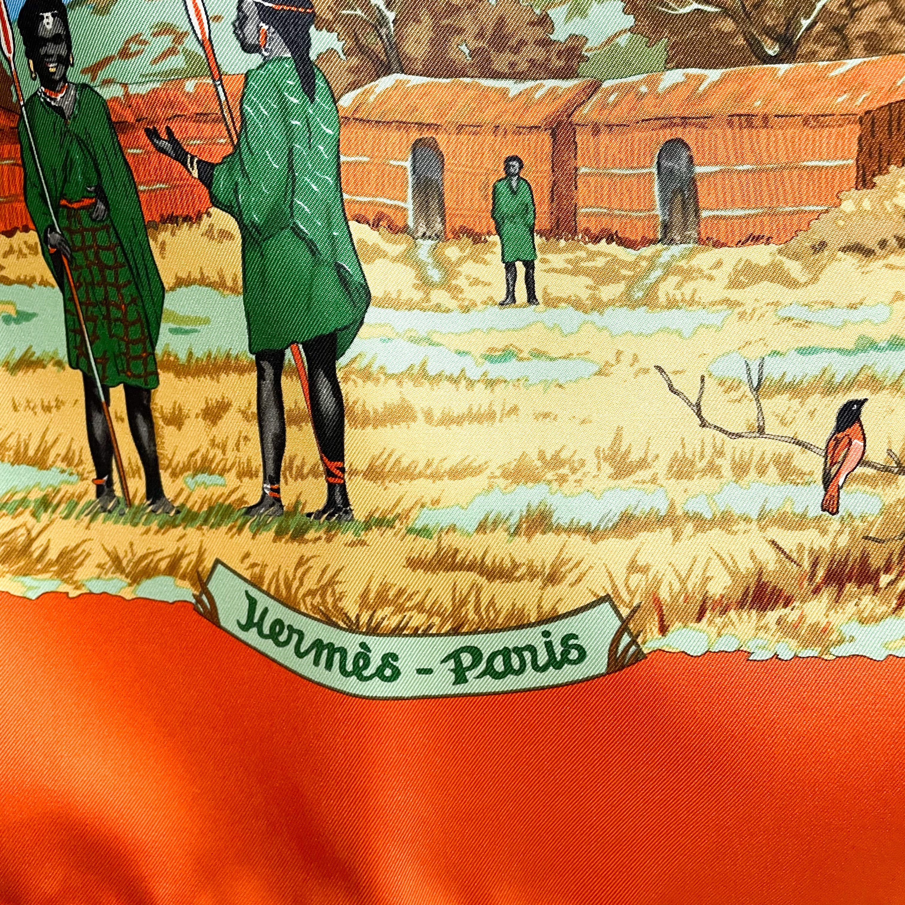 Boxed Hermes Tanzanie Designer Silk Scarf