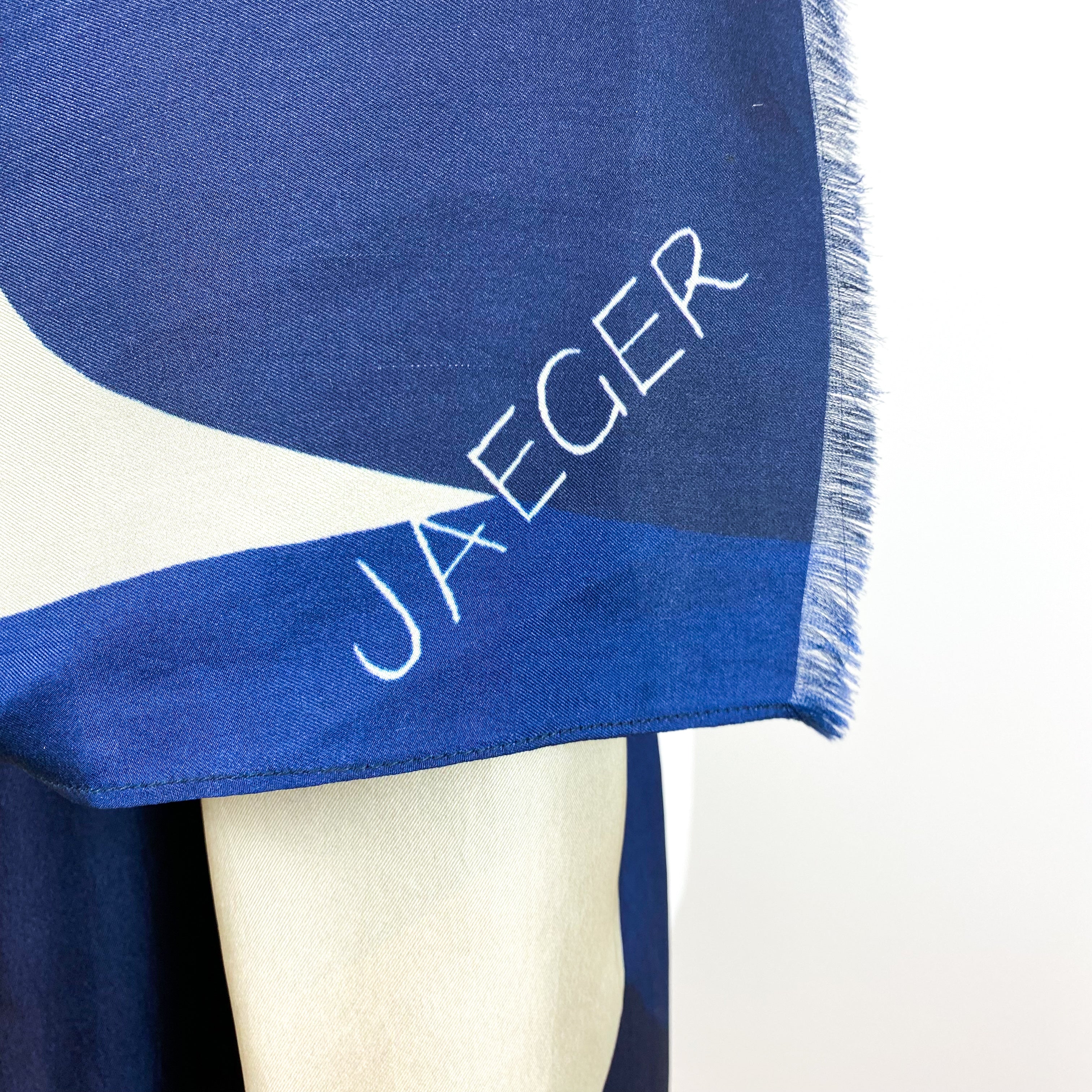 New Generous Jaeger Wrap Style Silk Scarf