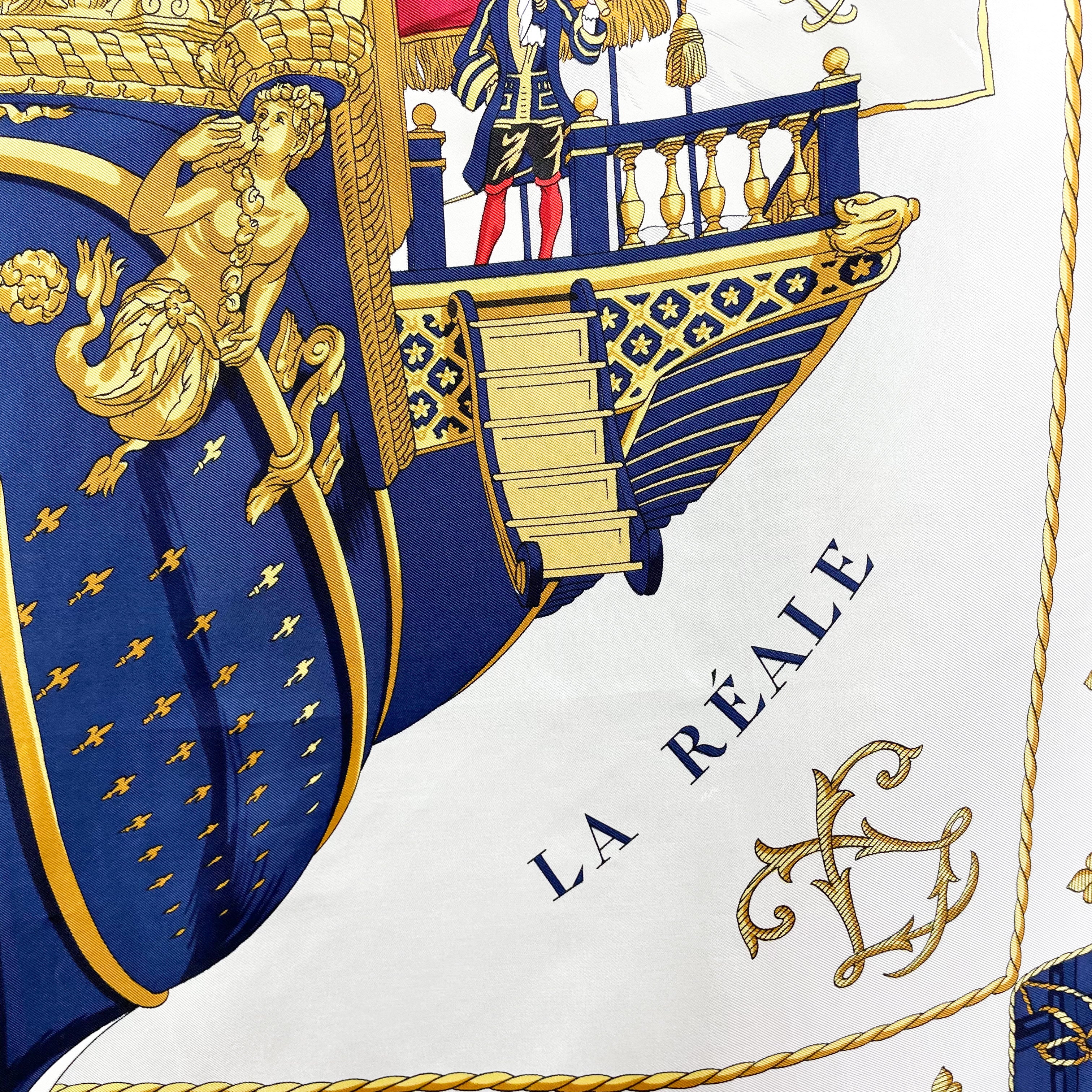 Boxed Hermes Vue du Rosse De la Gelerie Vintage Silk Scarf