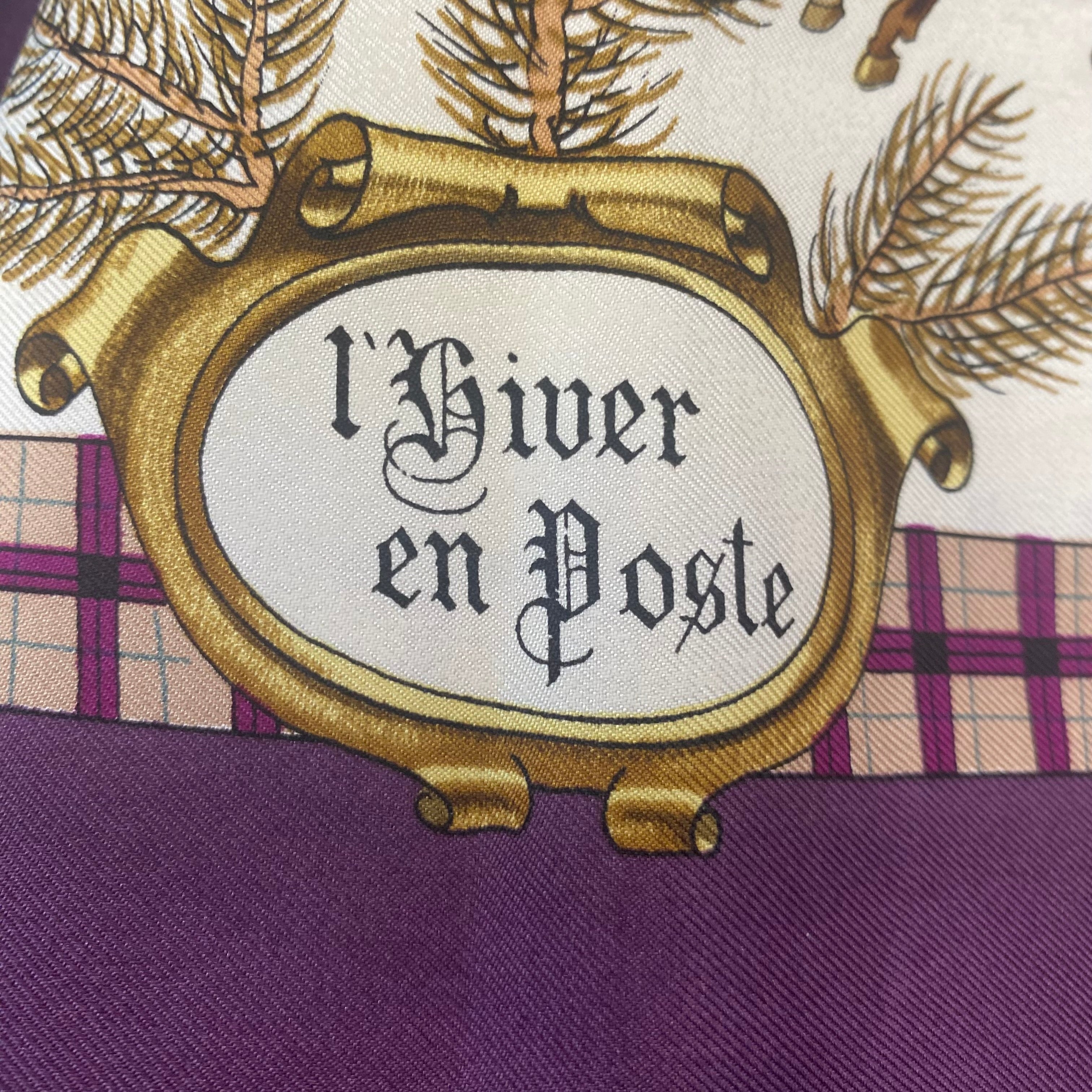 Hermès L’hiver En Poste Silk Scarf