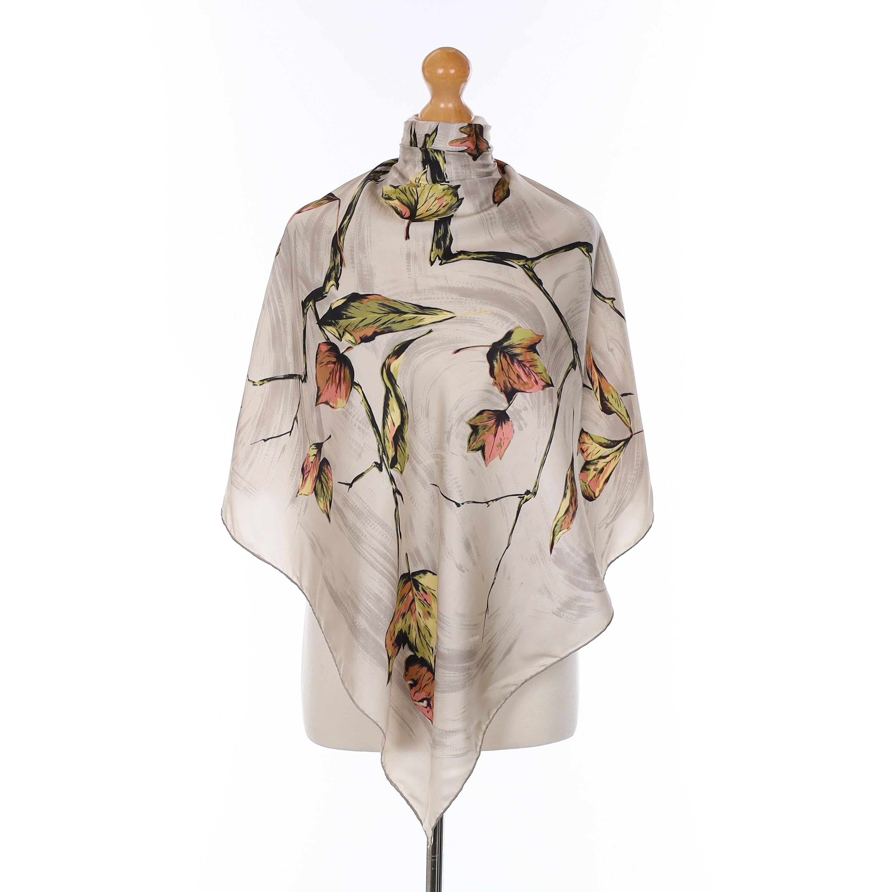 Autumn Leaves Vintage Silk Scarf