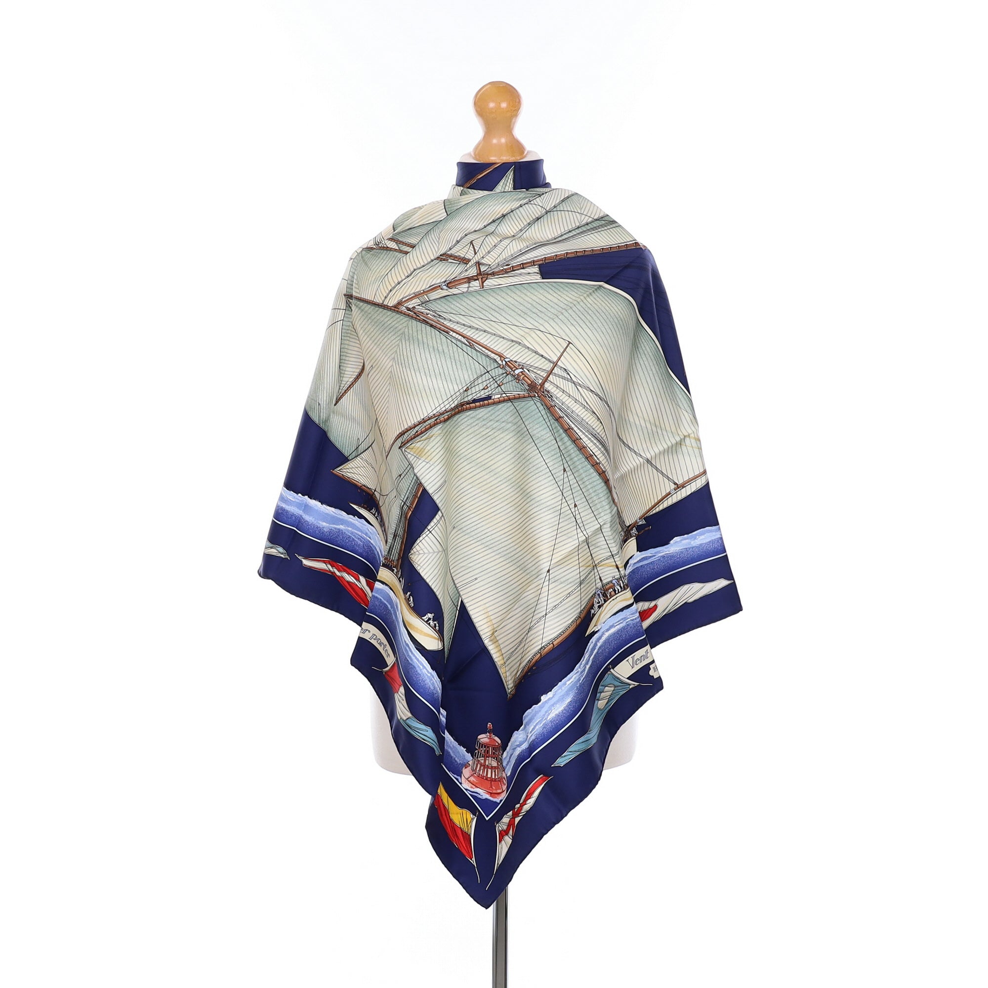 Brand New Boxed Hermès Vent Portant Silk Scarf