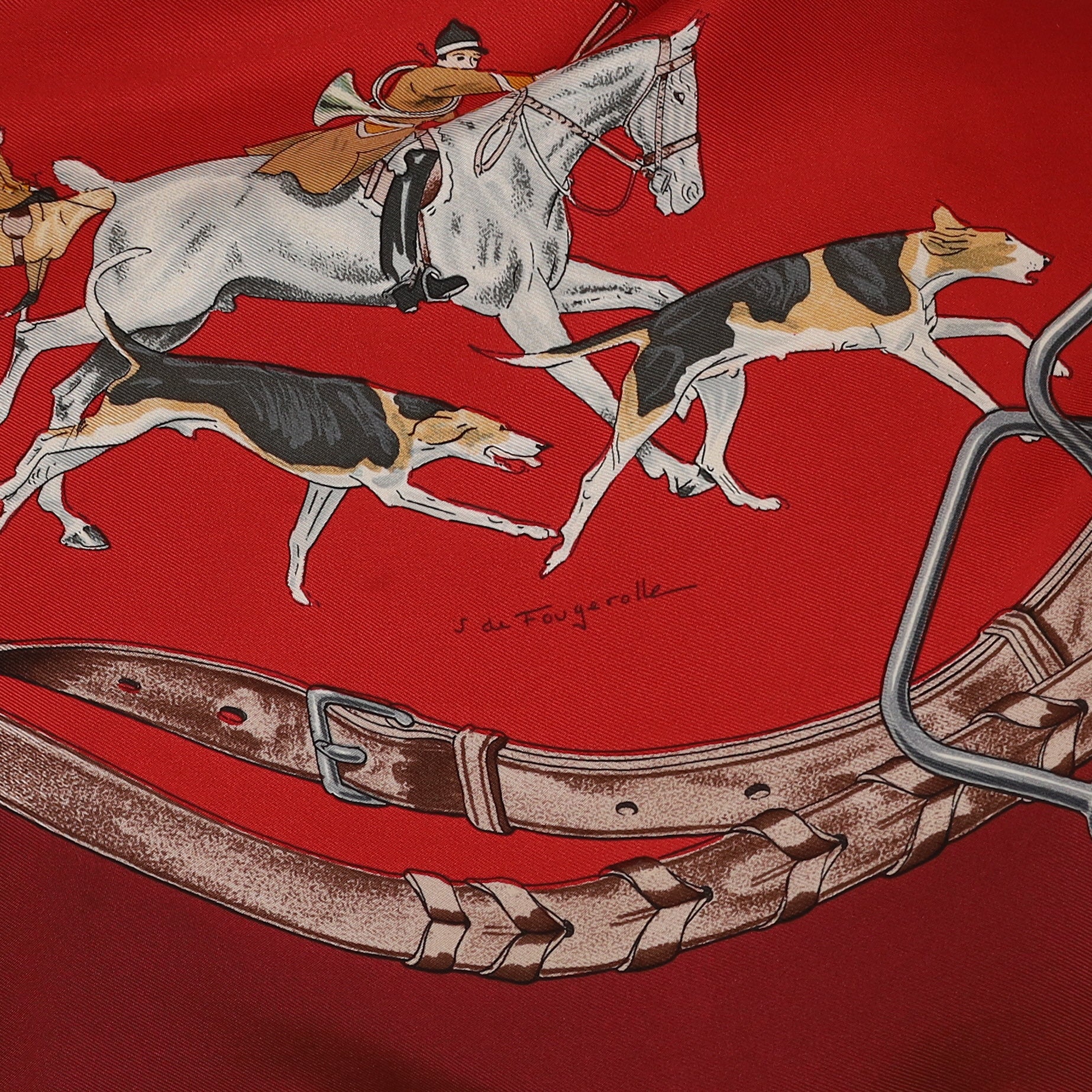 Hermès Le Bien Aller Vintage Silk Scarf