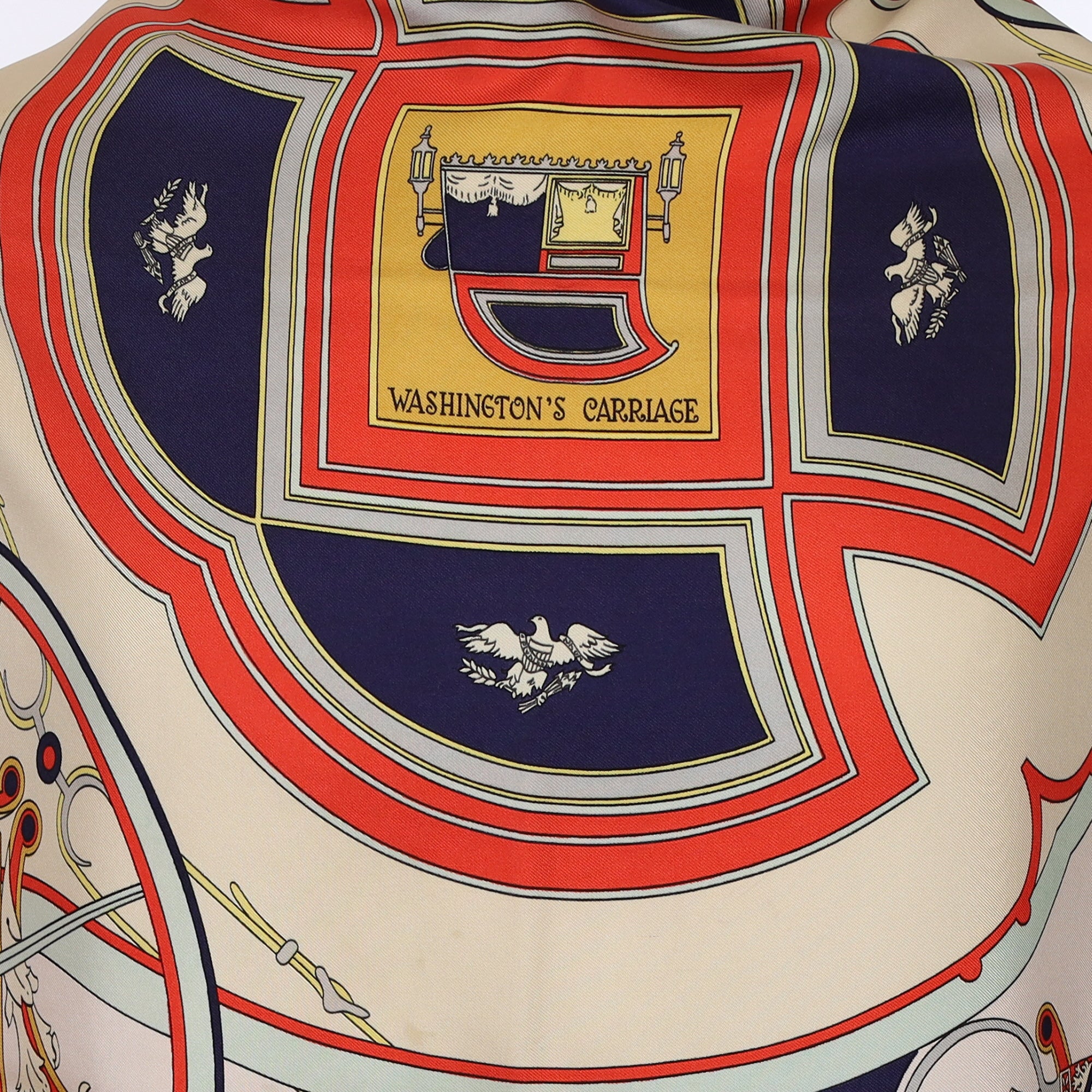 Hermès Washington’s Carriage Silk Scarf
