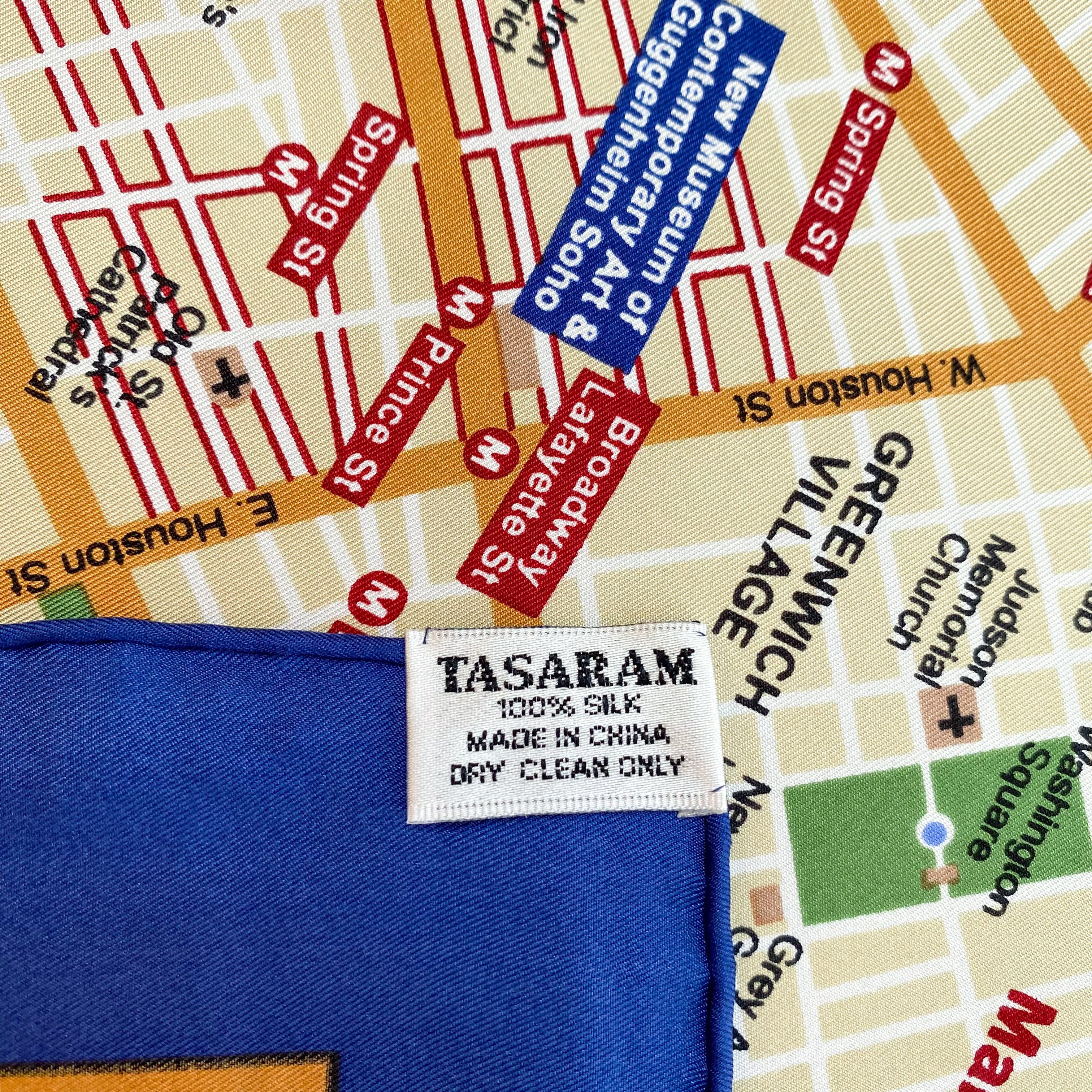 Brand New Map of New York Silk Scarf