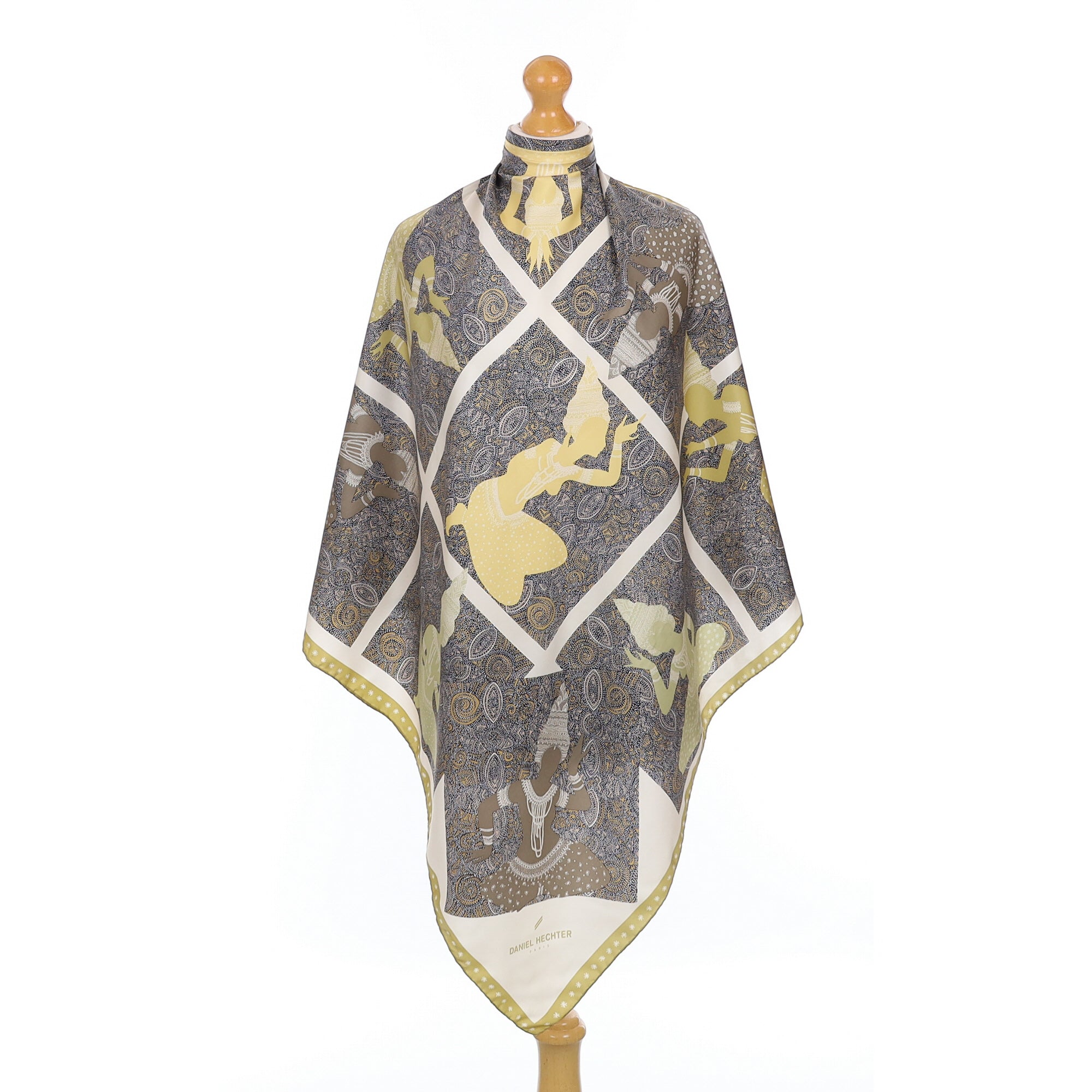 Daniel Hechter Silhouetted Figure Silk Scarf