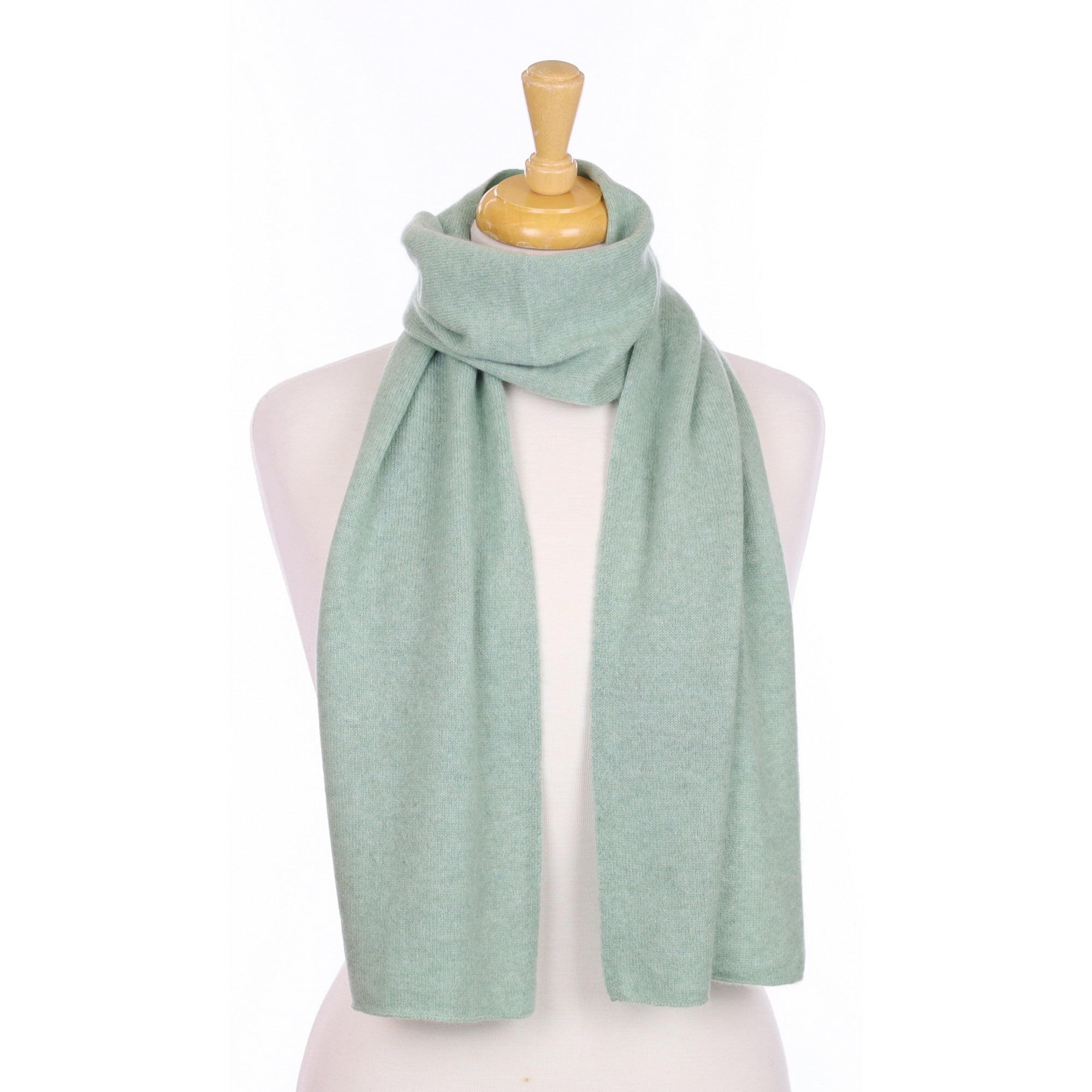 Sea Foam Green Cashmere Knitted Scarf