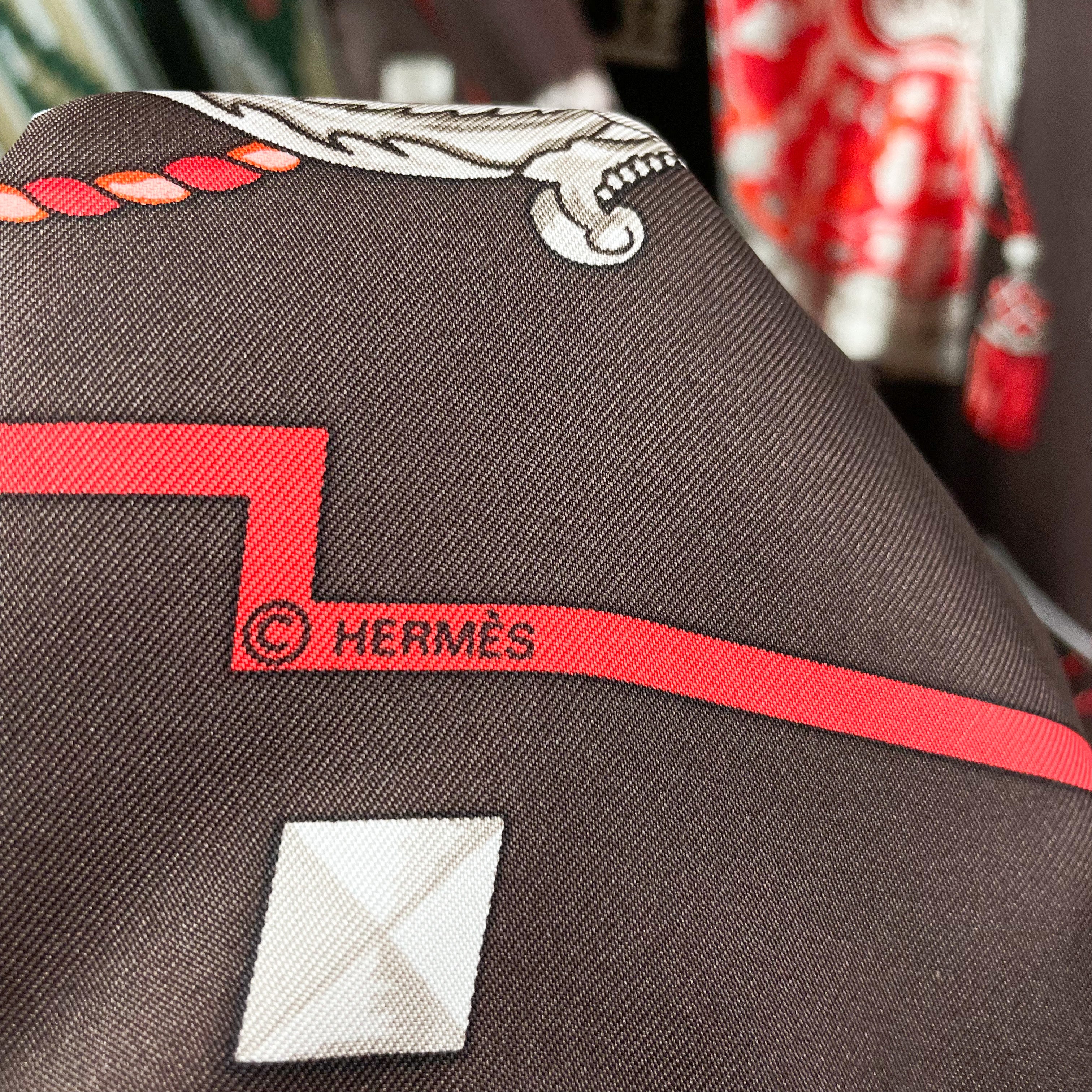 Boxed Hermes Les Clefs Designer Silk Scarf