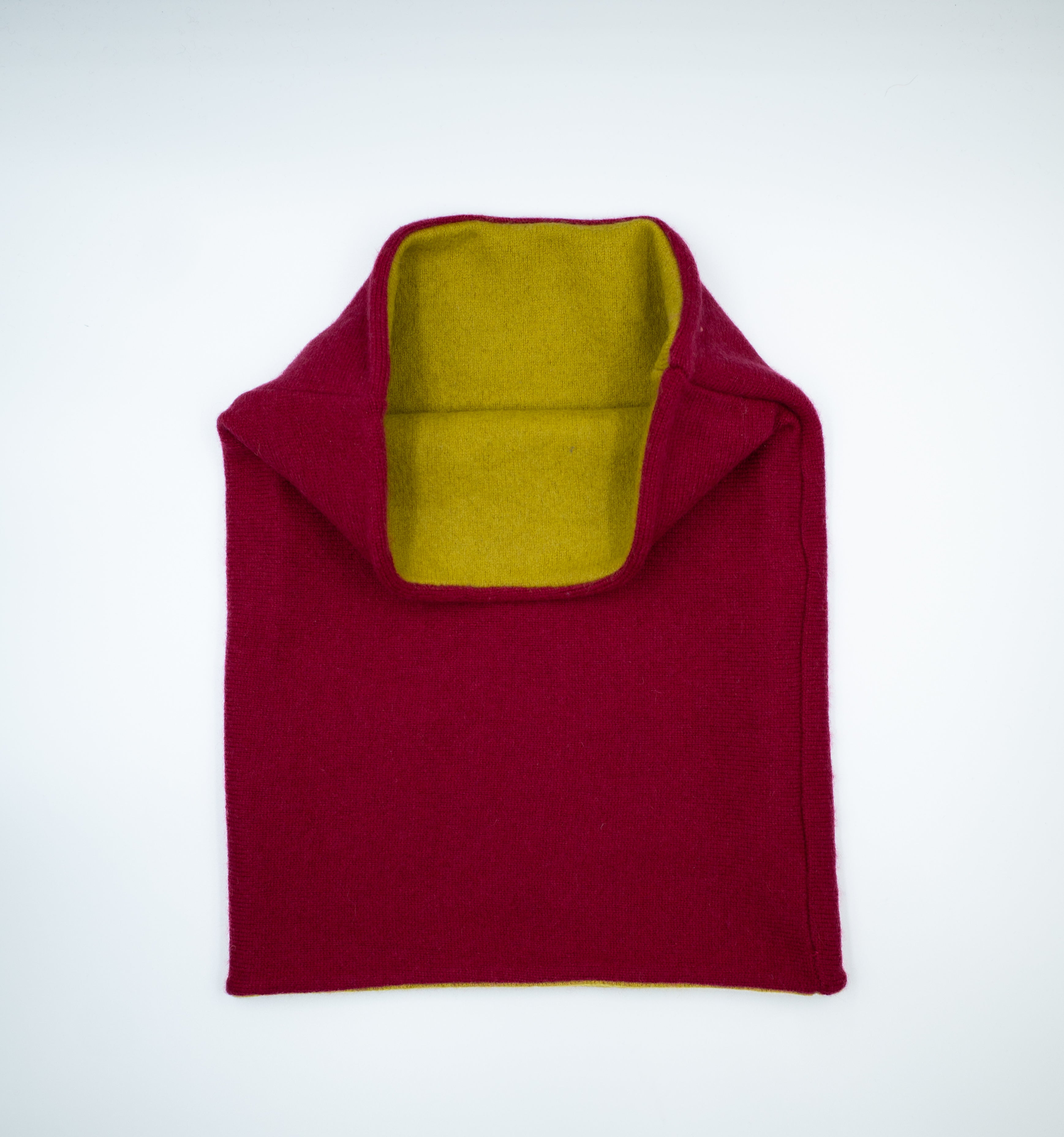 Cherry Pink and Chartreuse Double Layered Snood
