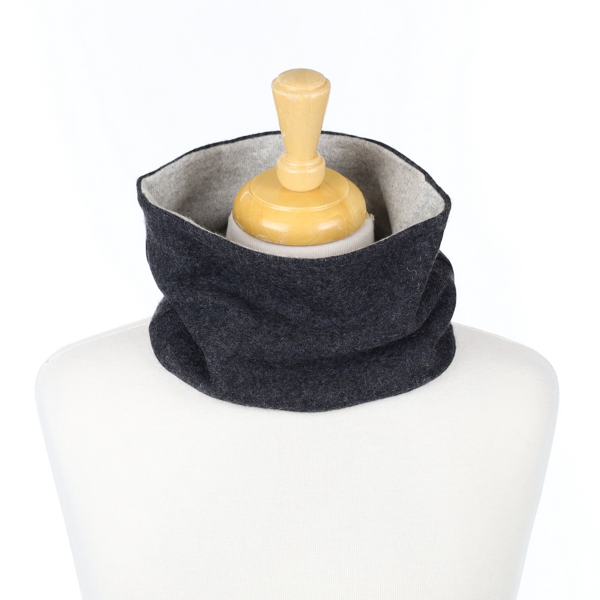 Charcoal and Smoke Grey Neck Warmer