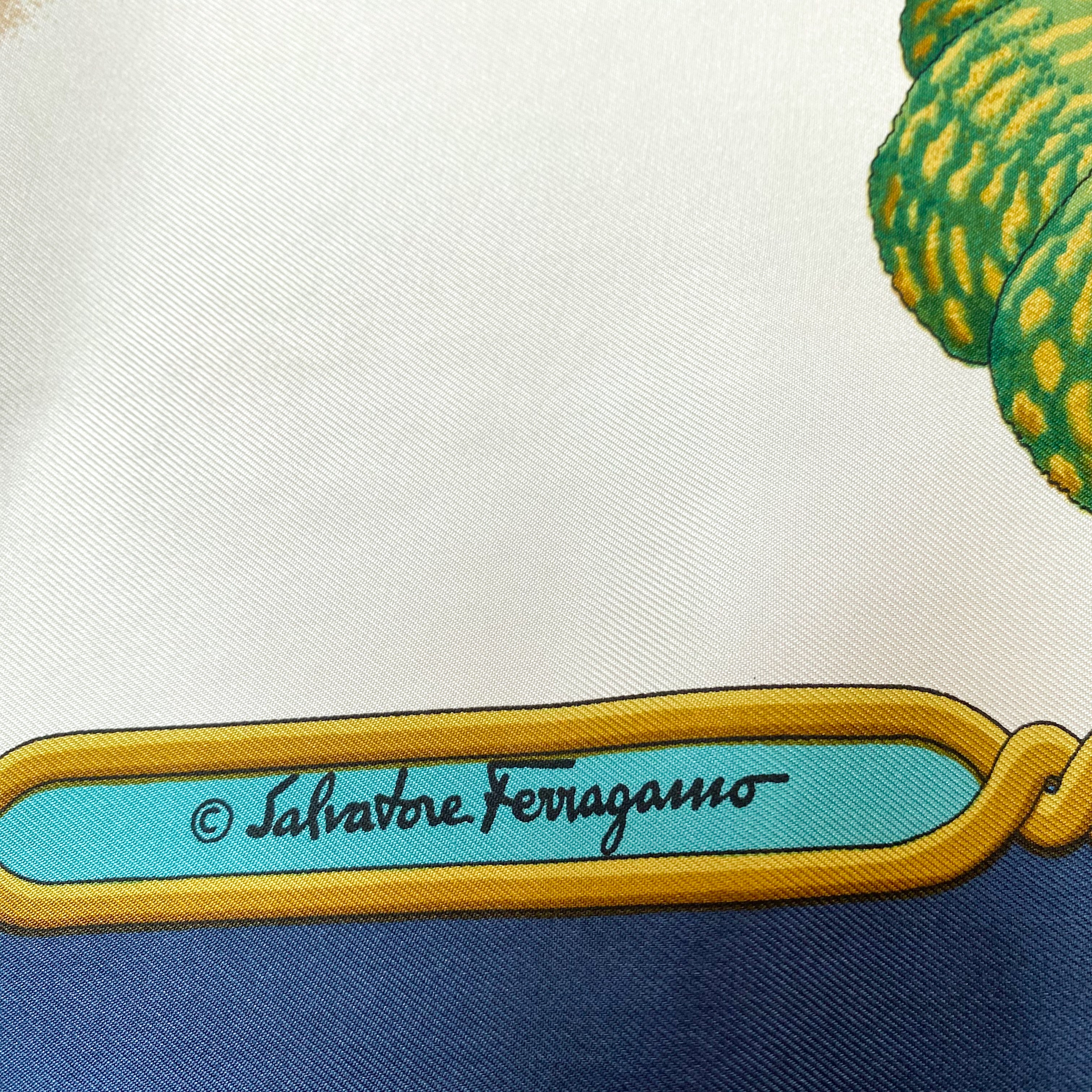 Salvatore Ferragamo Bird of Paradise Designer Silk Scarf