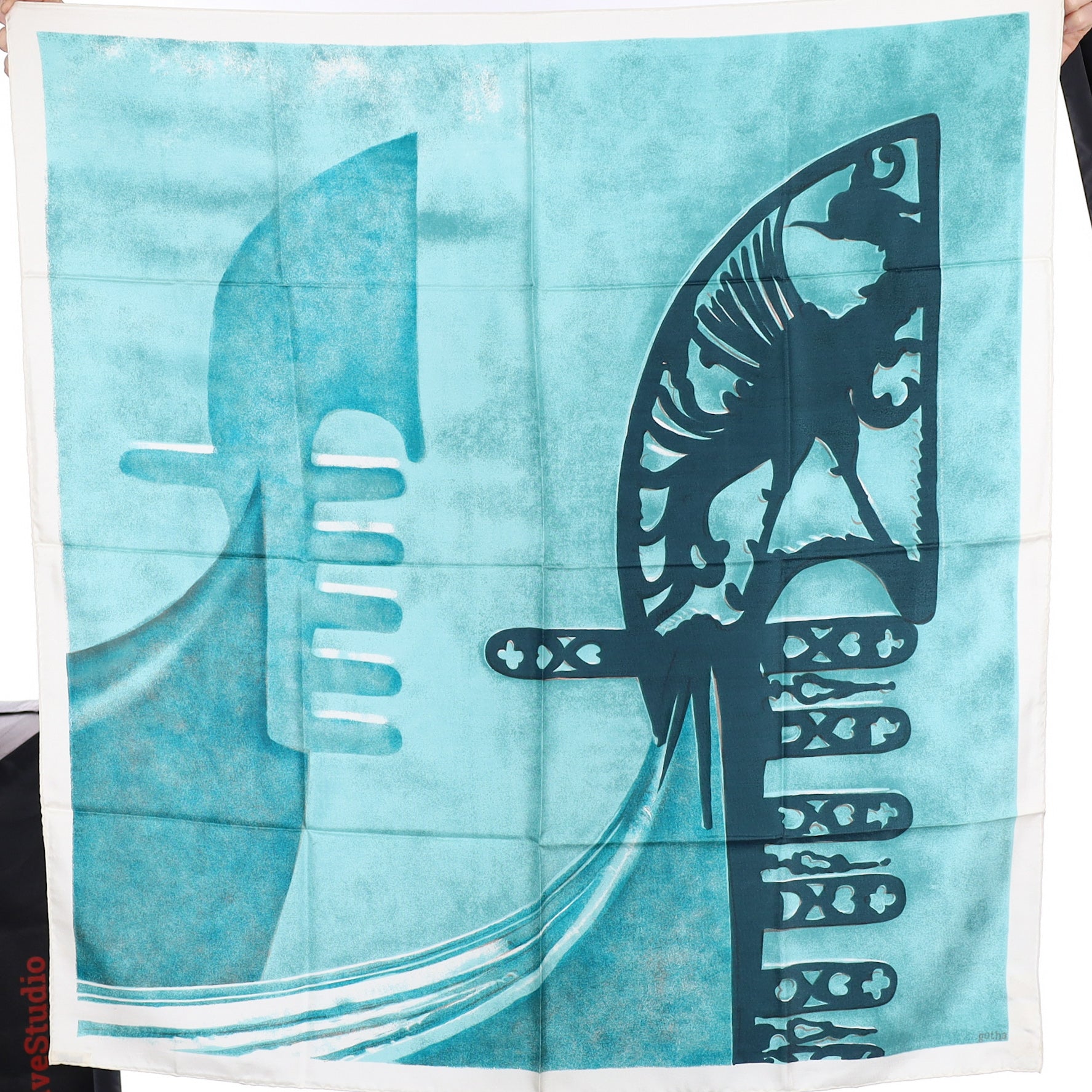 Brand New Salvatore Ferragamo Vintage Silk Scarf