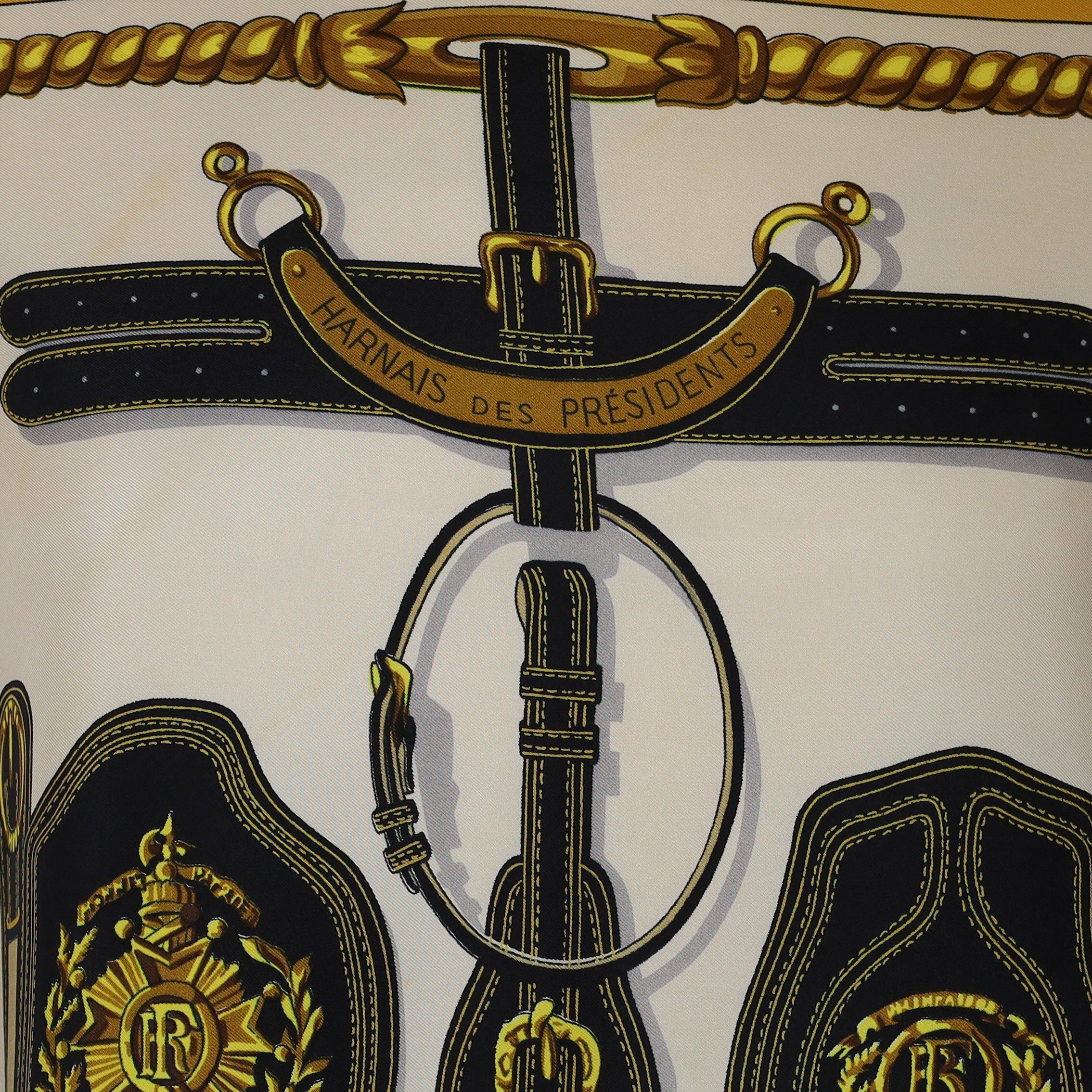 Hermès Harnais Des Présidents Silk Scarf Rare