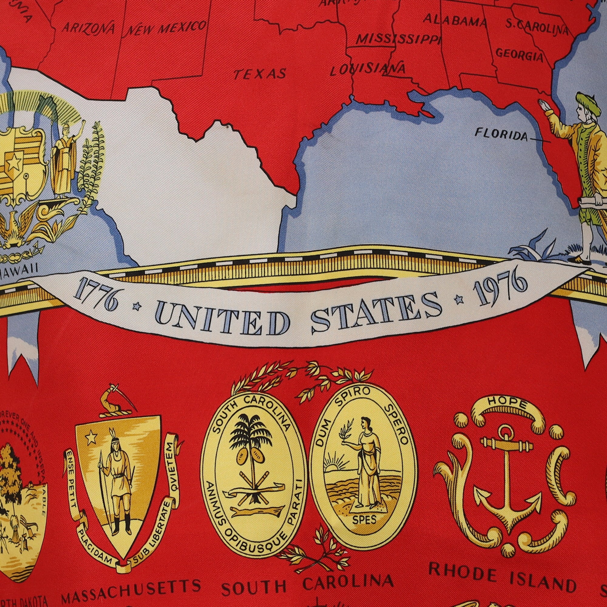 Hermès Arms of the United States Silk Scarf Quite Rare