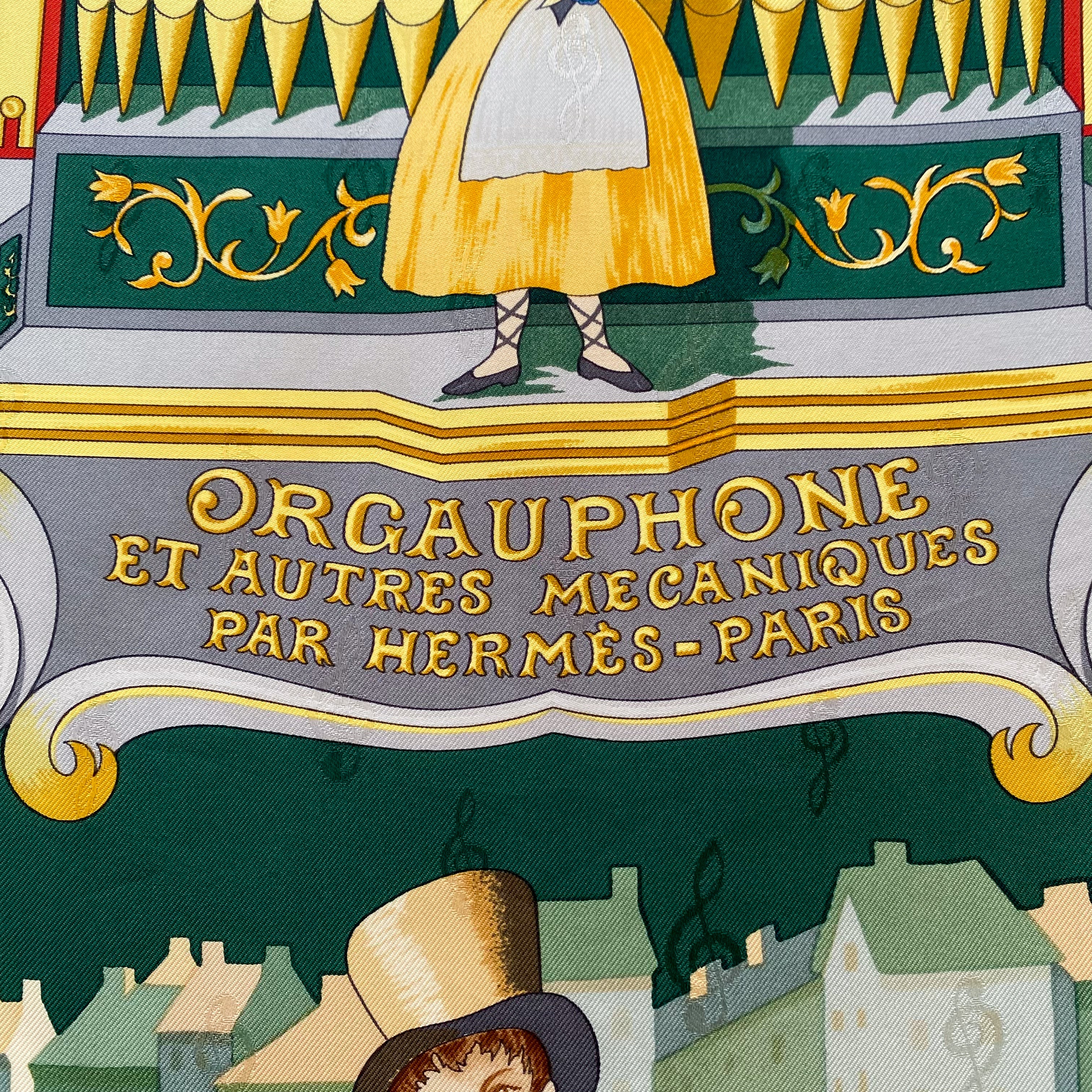 Pristine Boxed Hermès Orgauphone et Autres Mecaniques Silk Scarf