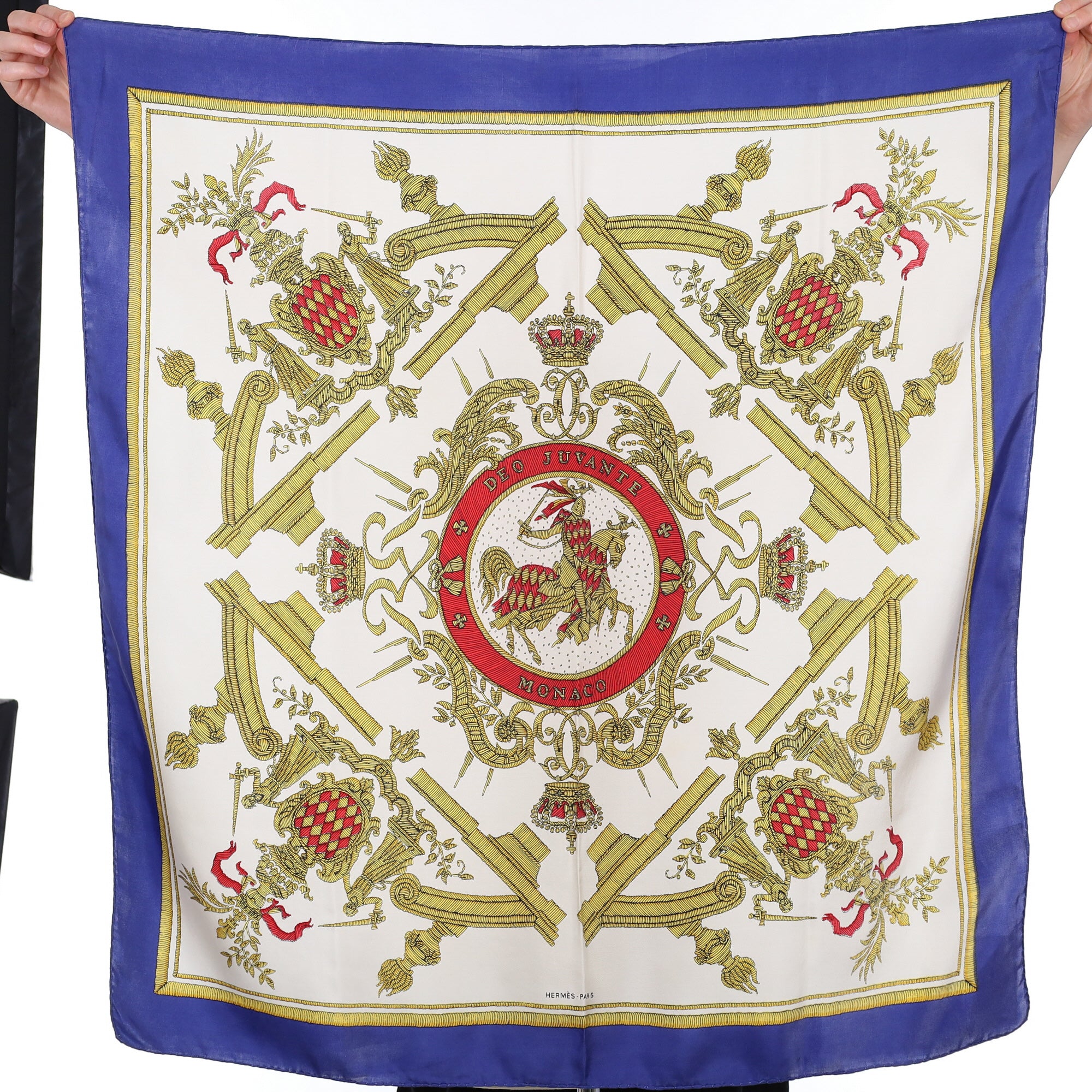 Hermès Deo Juvante Monaco Vintage Silk Scarf Quite Rare
