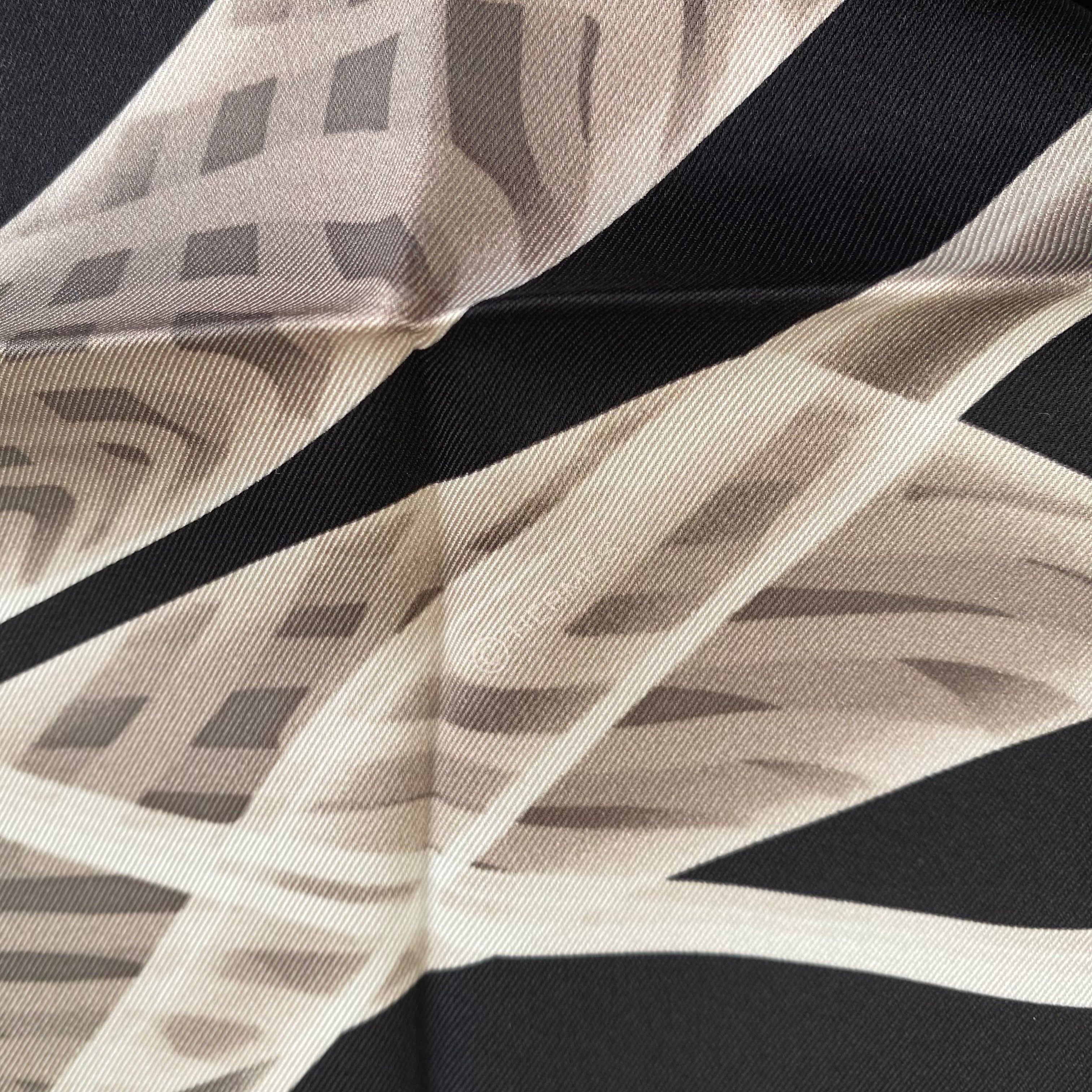 Hermès 70 Please Check In Silk Scarf