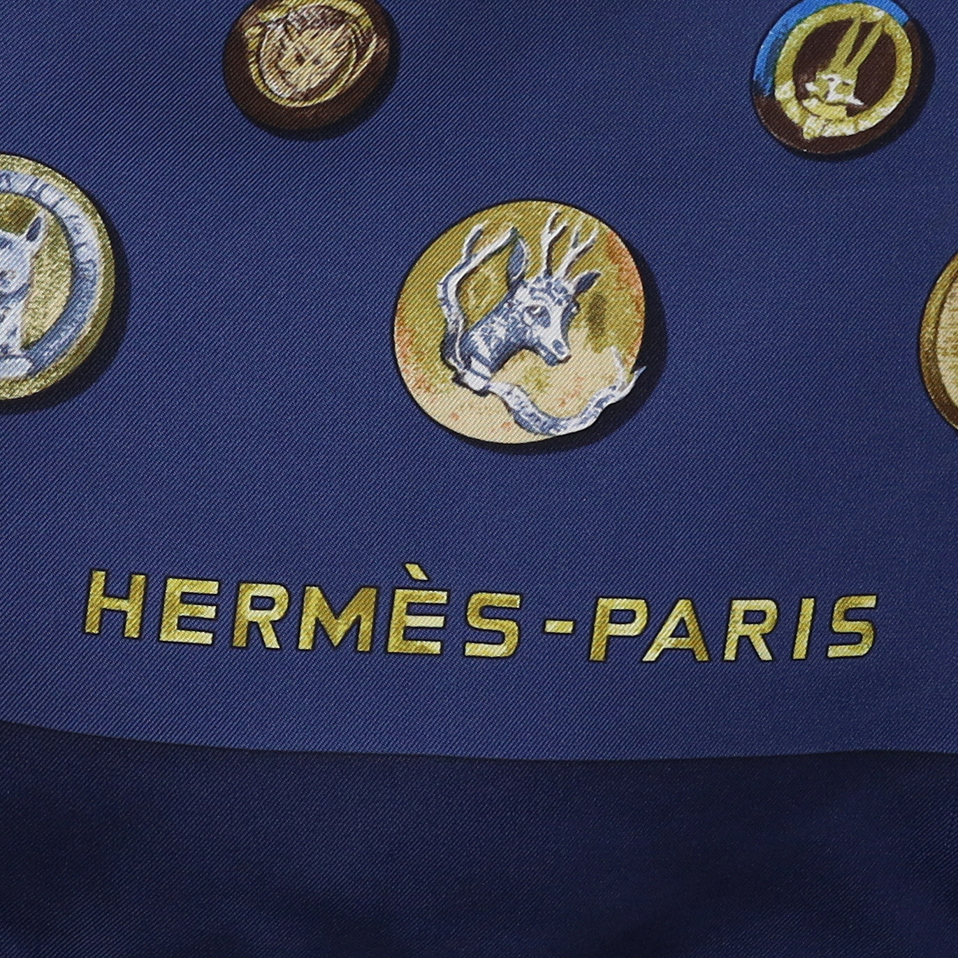 Hermès Boutons de Vénerie Vintage Silk Scarf Quite Rare