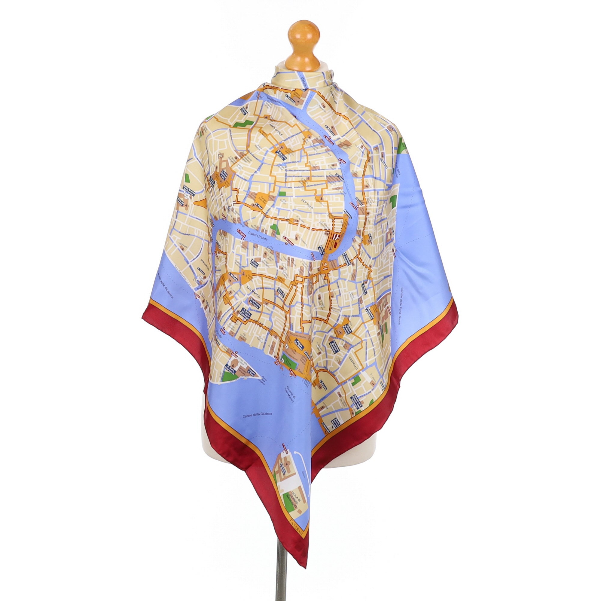 Brand New Map of Venice Silk Scarf