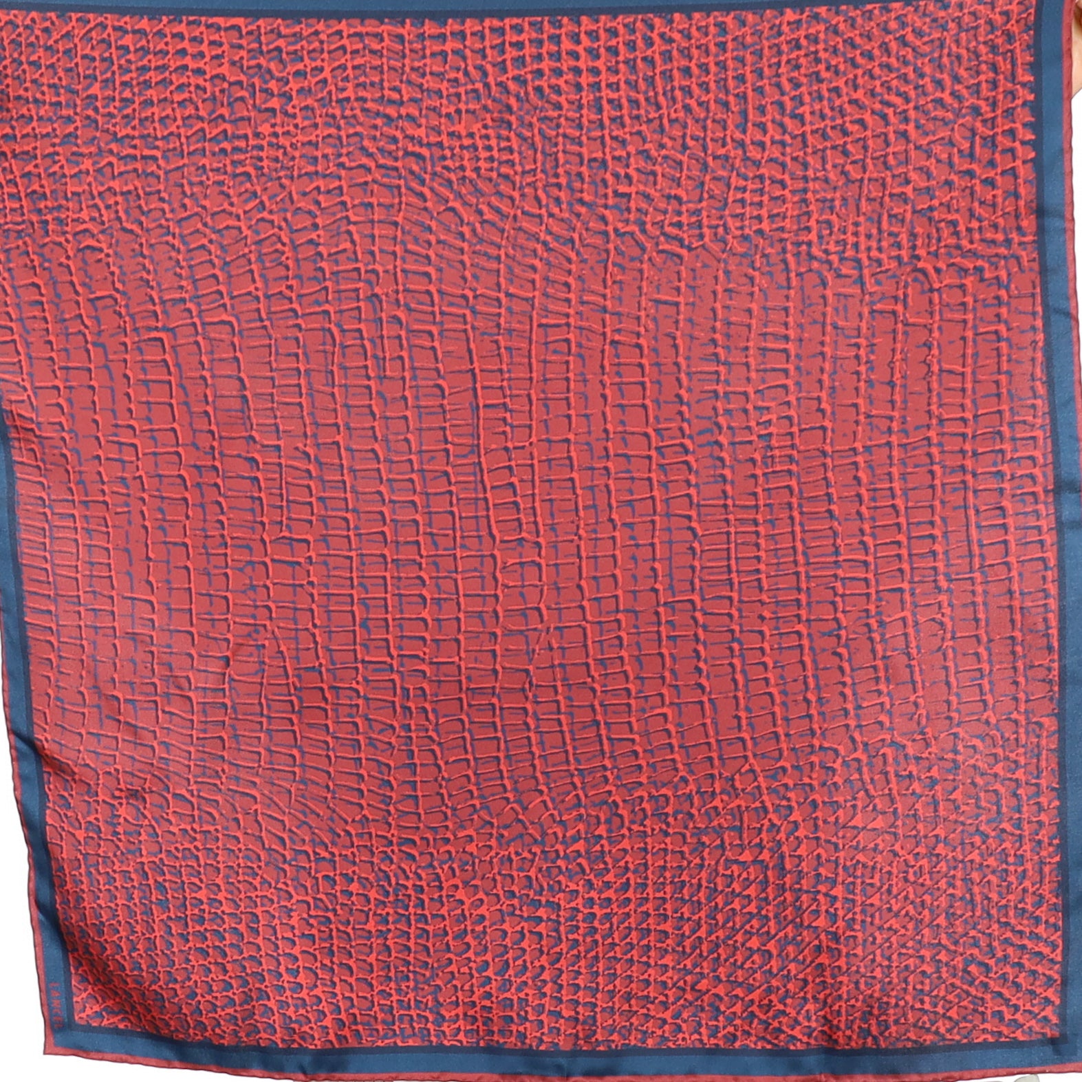 Brand New Lancel Croc Pattern Designer Silk Scarf