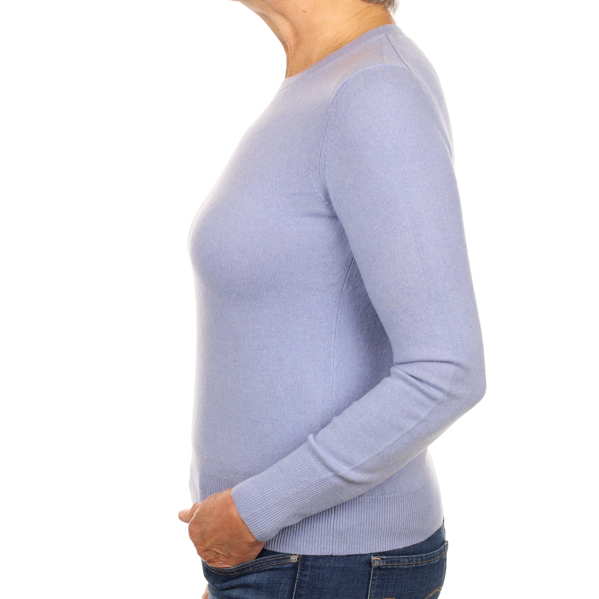 Sky Blue Cashmere Crew Neck Jumper Medium