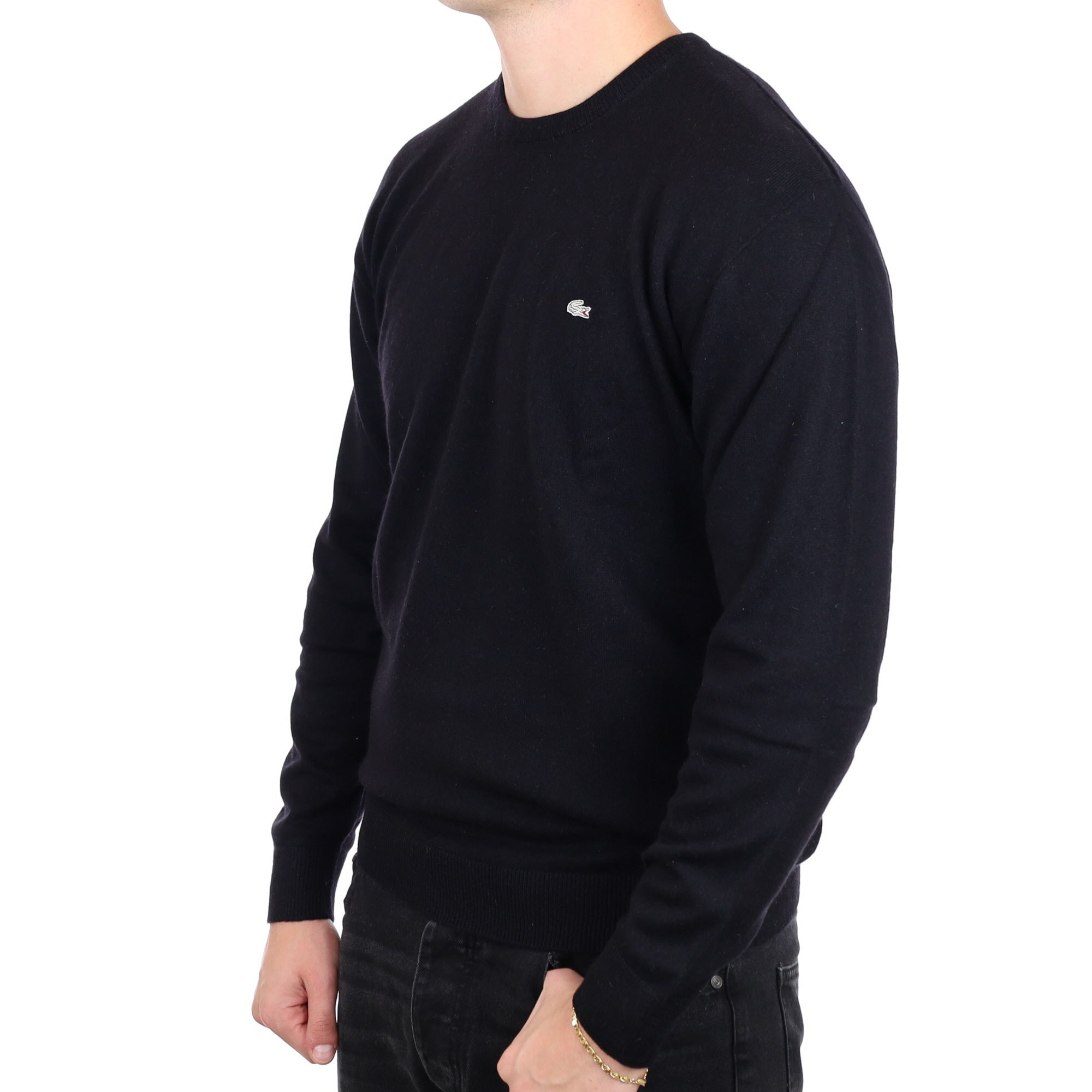 Men's Lacoste Black Cashmere Crew Neck Jumper XL
