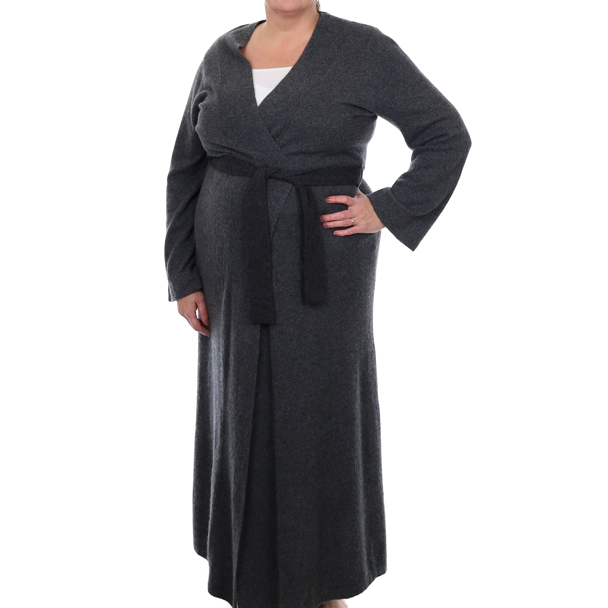 Slate Grey Cashmere Dressing Gown Extra Large
